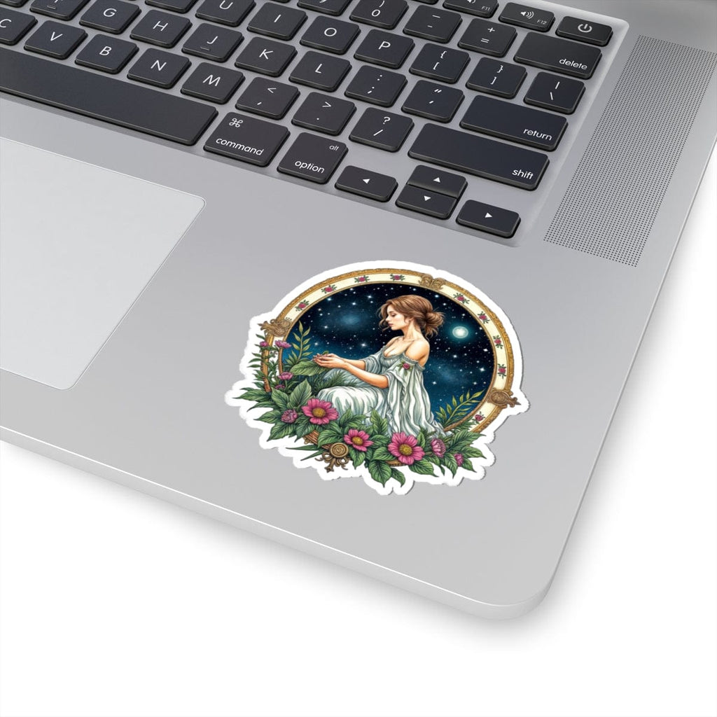 Printify Paper products 3" × 3" / White Virgo - Zodiac Astrology Kiss-Cut Stickers