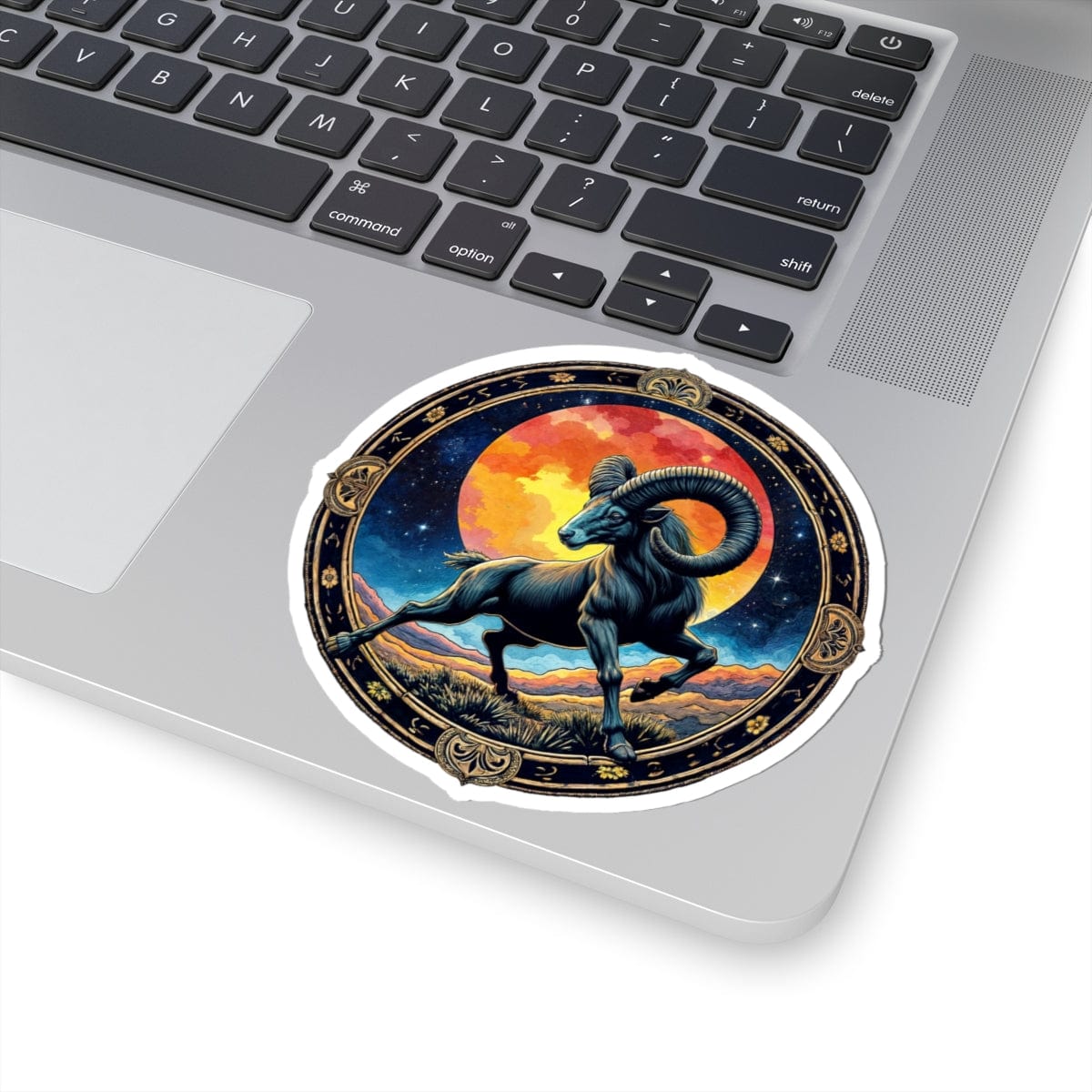 Printify Paper products 4" × 4" / White Aries - Zodiac Astrology Kiss-Cut Stickers