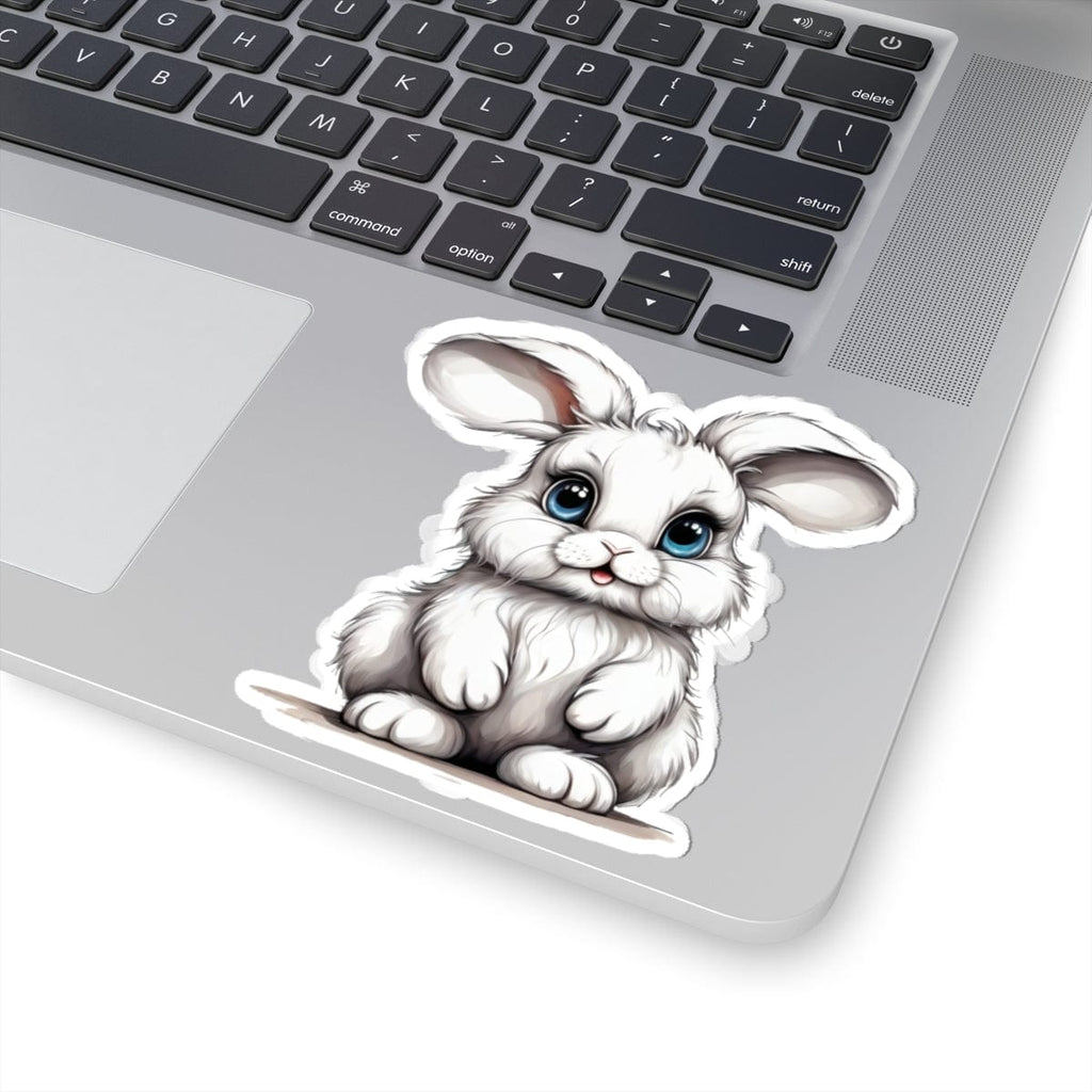 Printify Paper products 4" × 4" / White Baby Bunny - Hyper Cute Kiss-Cut Stickers