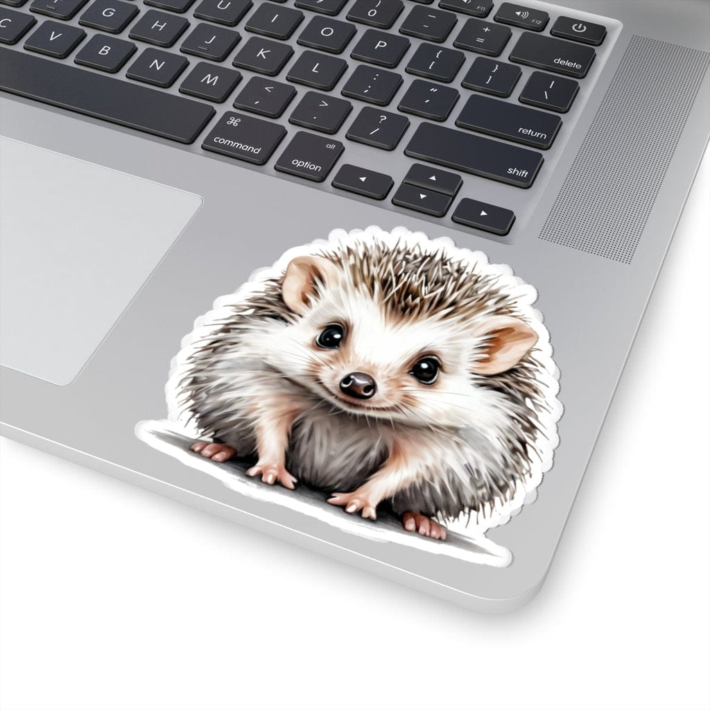 Printify Paper products 4" × 4" / White Baby Hedgehog - Hyper Cute Kiss-Cut Stickers