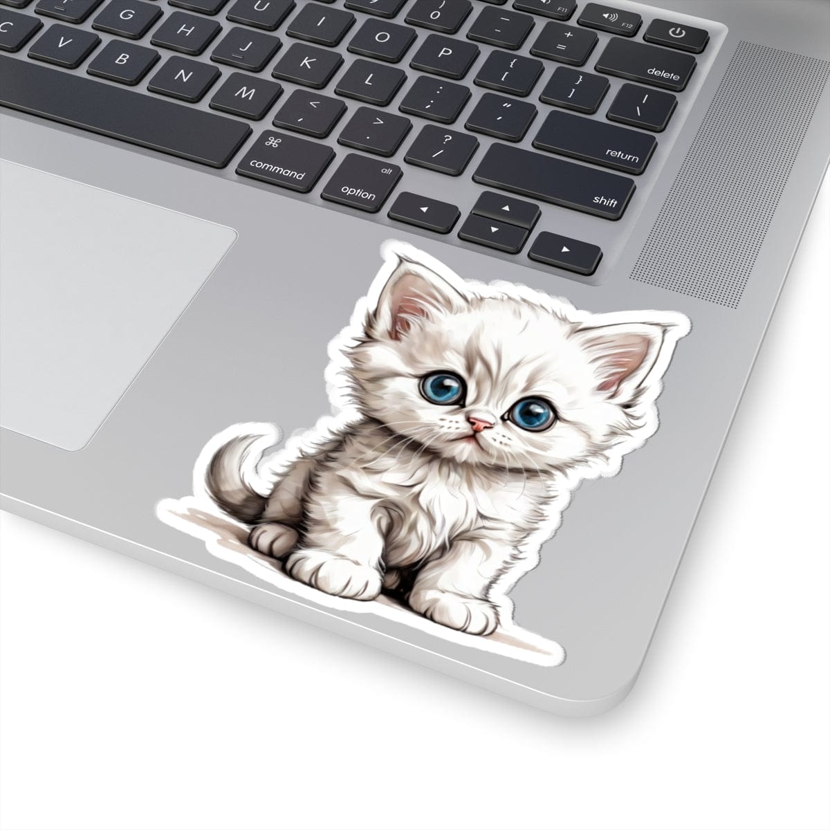 Printify Paper products 4" × 4" / White Baby Kitten - Hyper Cute Kiss-Cut Stickers