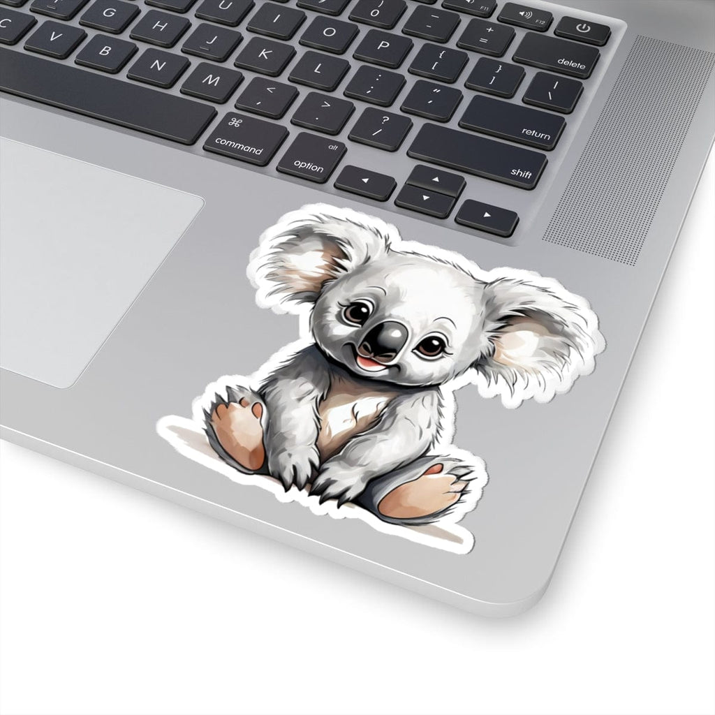 Printify Paper products 4" × 4" / White Baby Koala - Hyper Cute Kiss-Cut Stickers