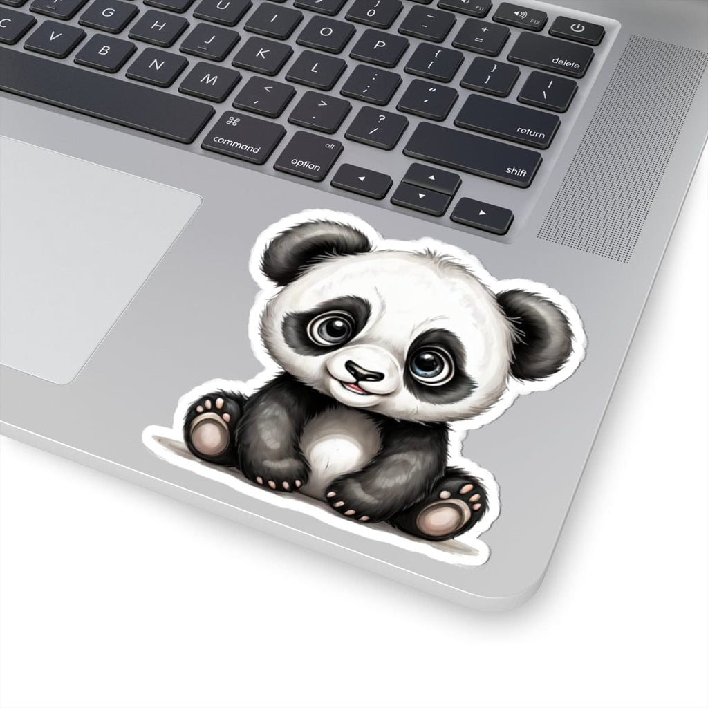 Printify Paper products 4" × 4" / White Baby Panda - Hyper Cute Kiss-Cut Stickers