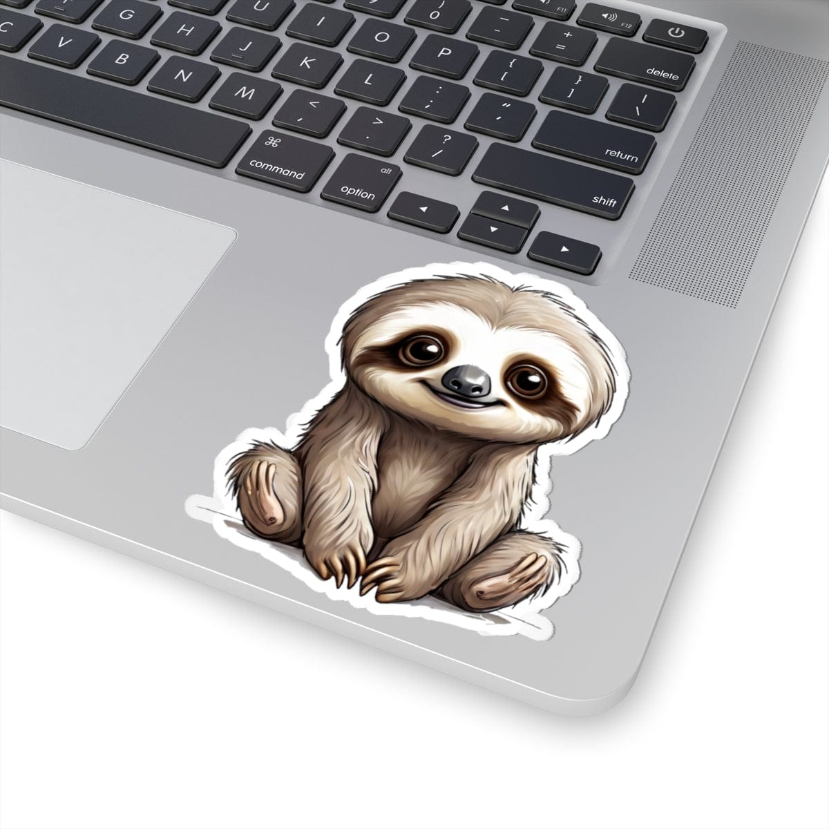 Printify Paper products 4" × 4" / White Baby Sloth - Hyper Cute Kiss-Cut Stickers