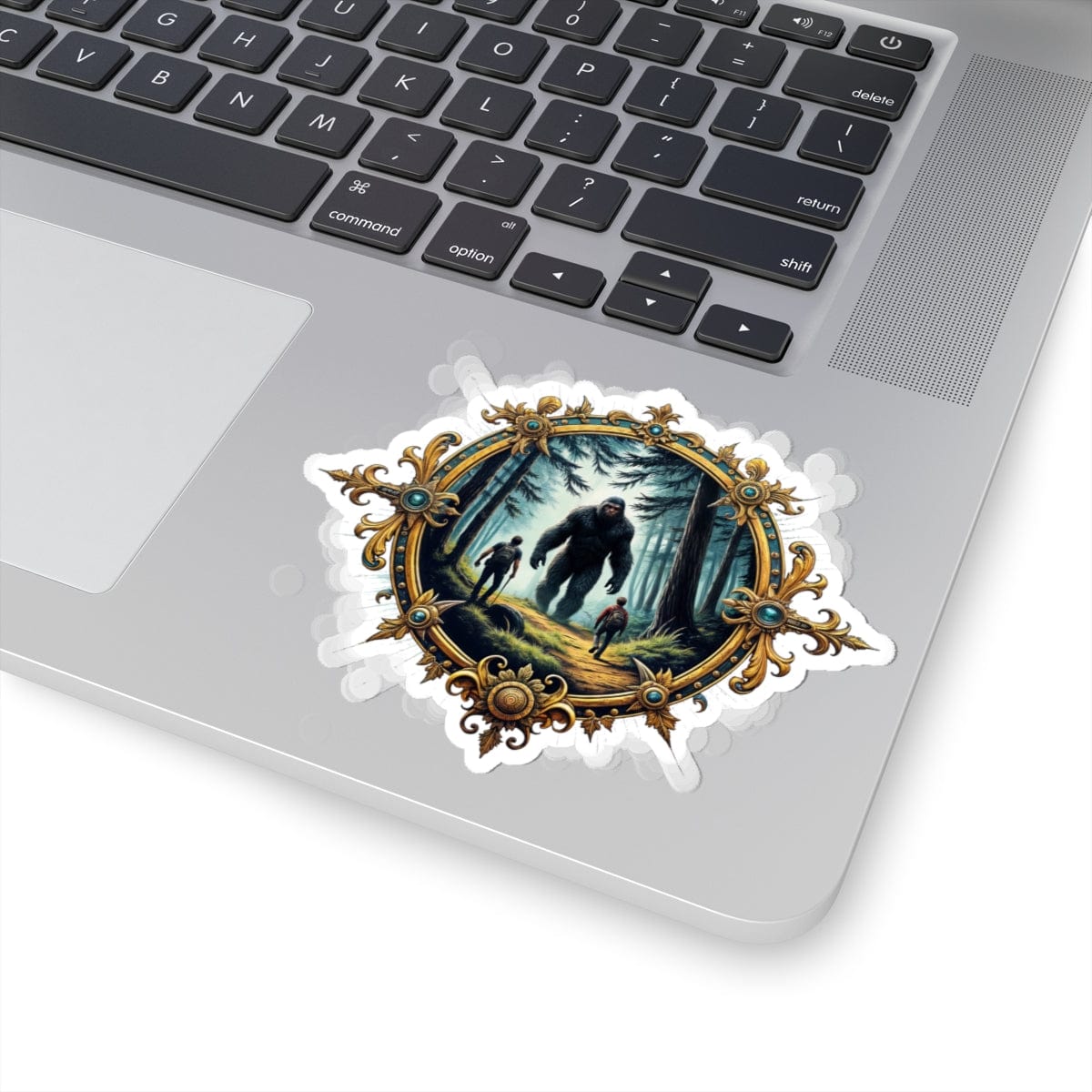 Printify Paper products 4" × 4" / White Bigfoot Encounters - Bigfoot & Legends Kiss-Cut Stickers
