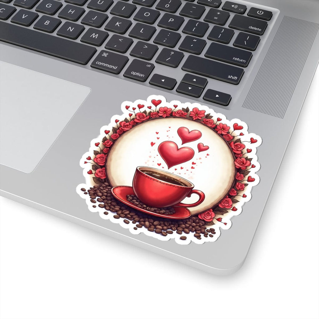 Printify Paper products 4" × 4" / White Brew-tiful Love - Love & Fun Kiss-Cut Stickers