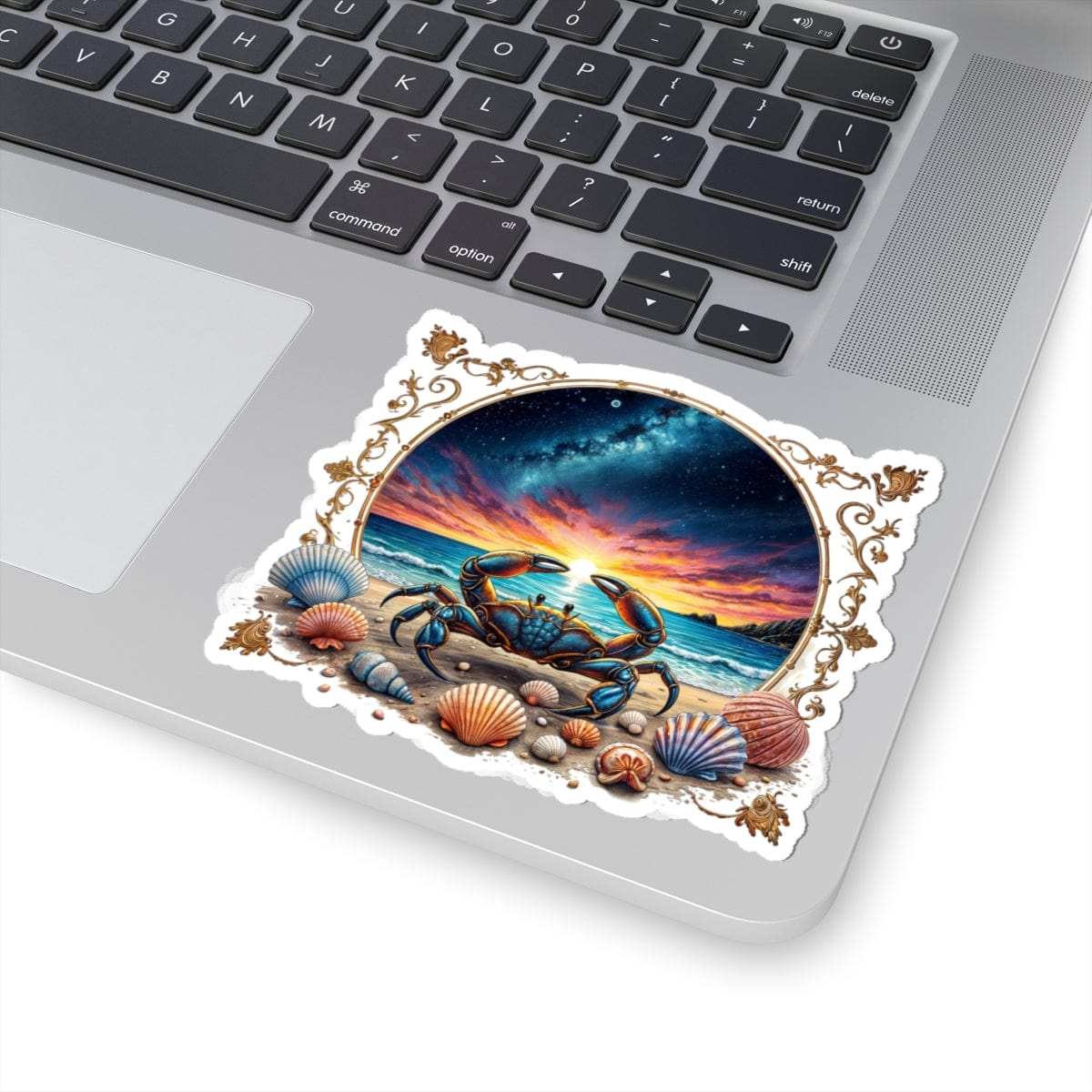 Printify Paper products 4" × 4" / White Cancer - Zodiac Astrology Kiss-Cut Stickers