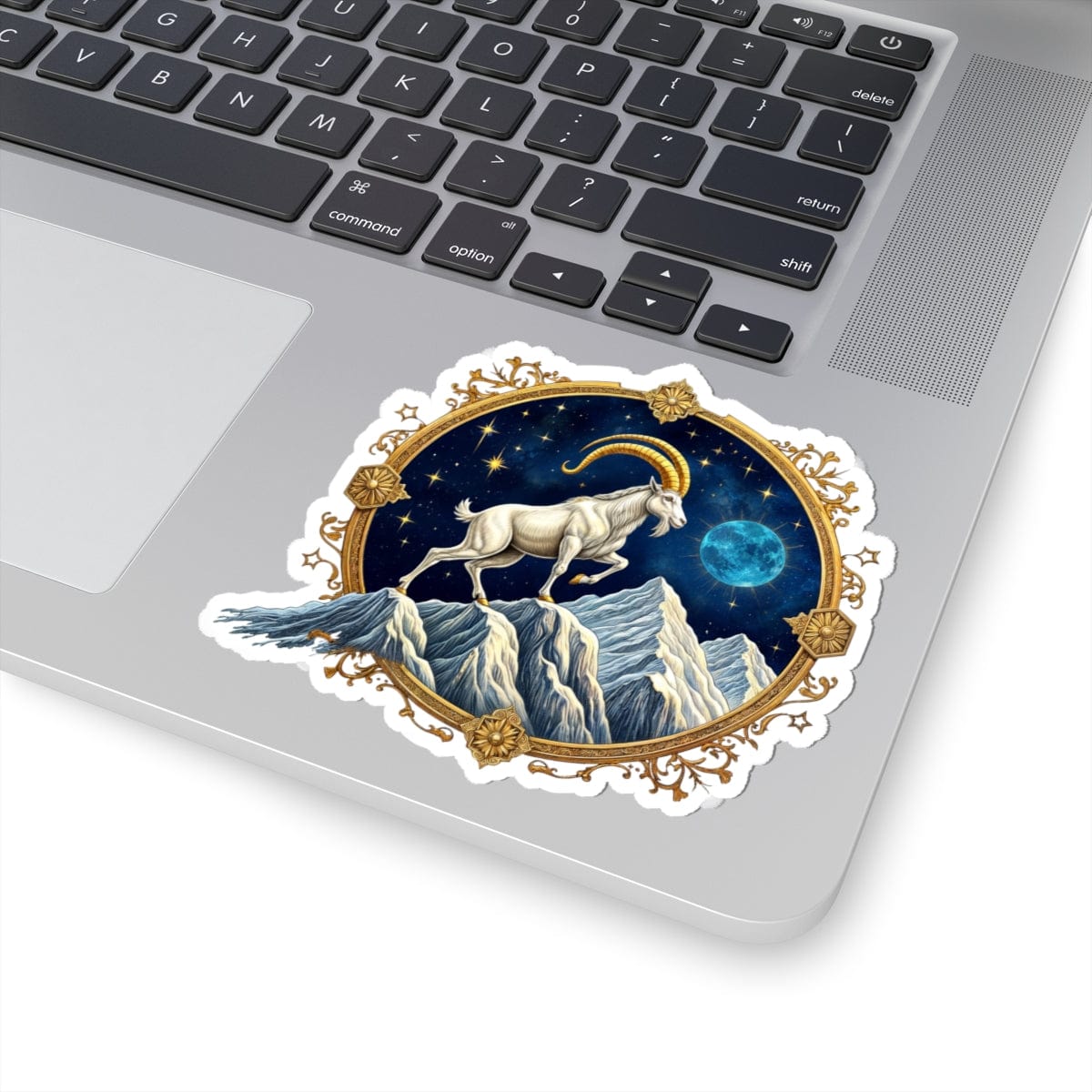 Printify Paper products 4" × 4" / White Capricorn - Zodiac Astrology Kiss-Cut Stickers