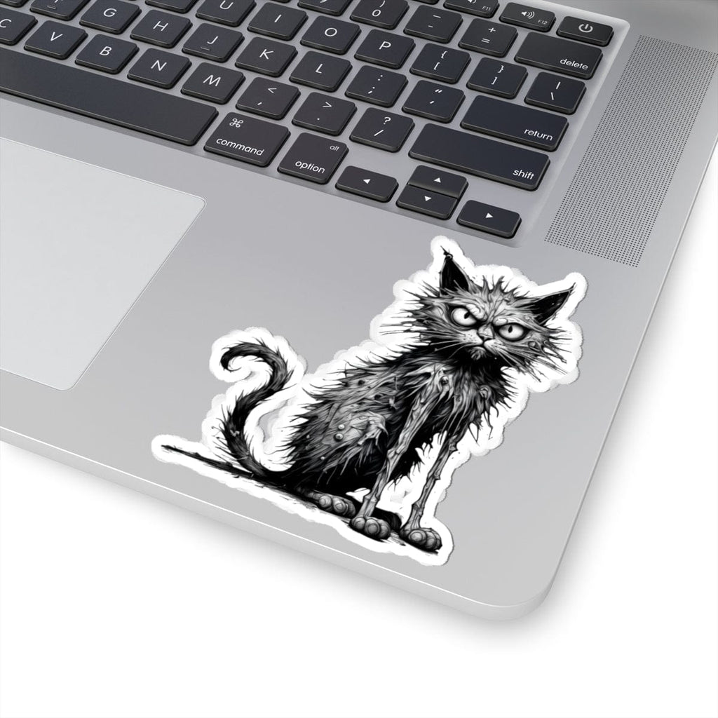 Printify Paper products 4" × 4" / White Cat I'm Fine - Everything's Fine Kiss-Cut Stickers