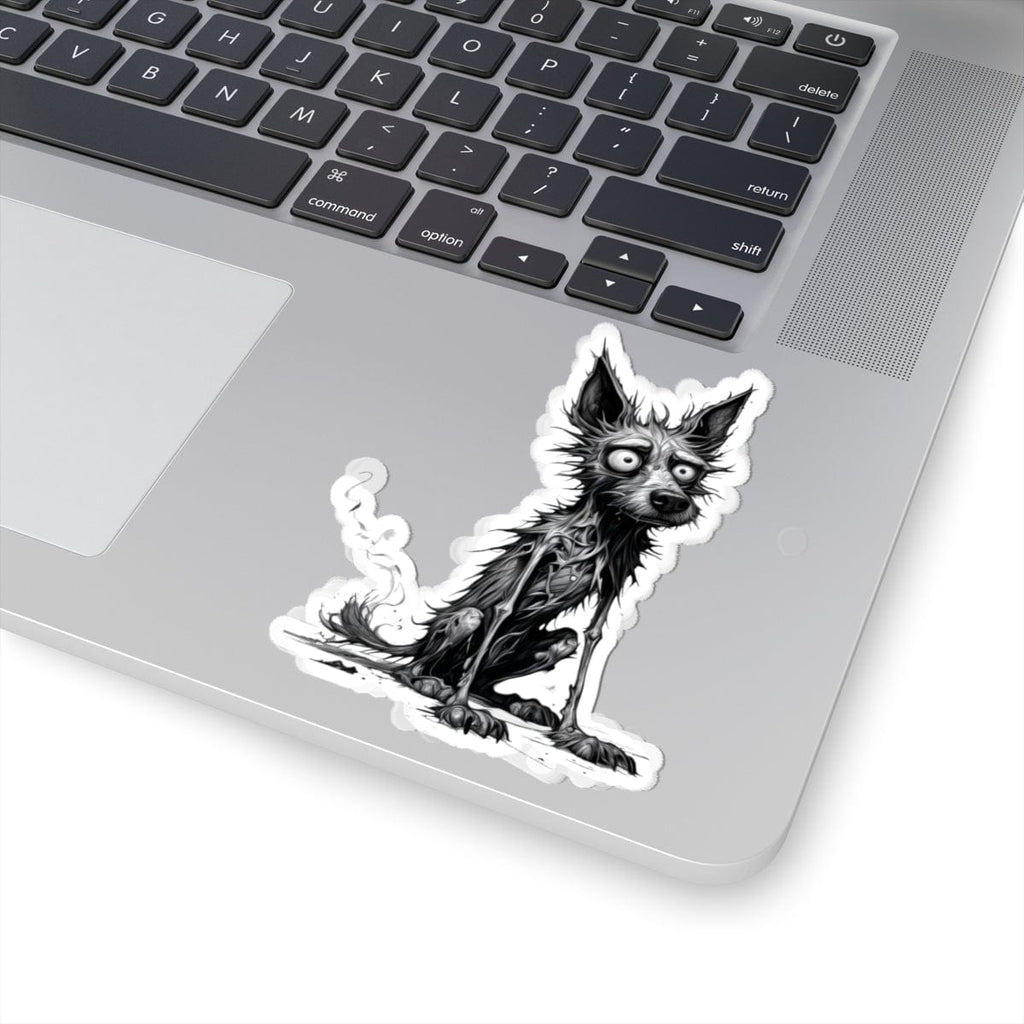 Printify Paper products 4" × 4" / White Dog I'm Fine - Everything's Fine Kiss-Cut Stickers