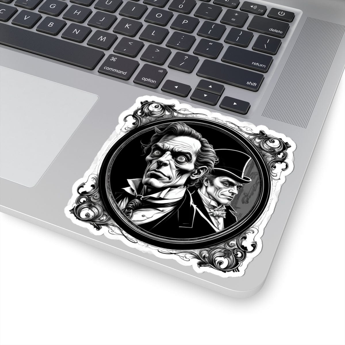Printify Paper products 4" × 4" / White Dr. Jekyll and Mr. Hyde - Mysteries & Monsters Kiss-Cut Stickers