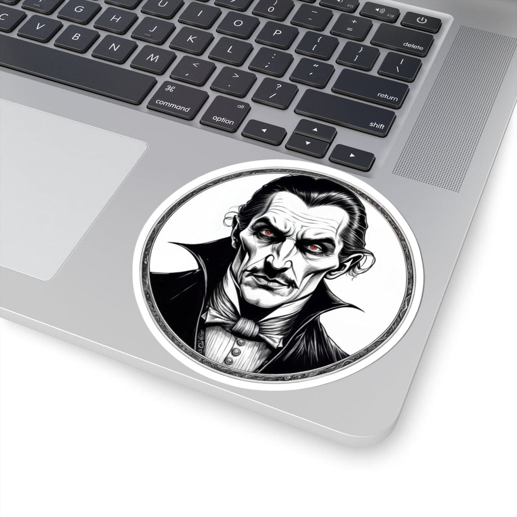 Printify Paper products 4" × 4" / White Dracula - Mysteries & Monsters Kiss-Cut Stickers