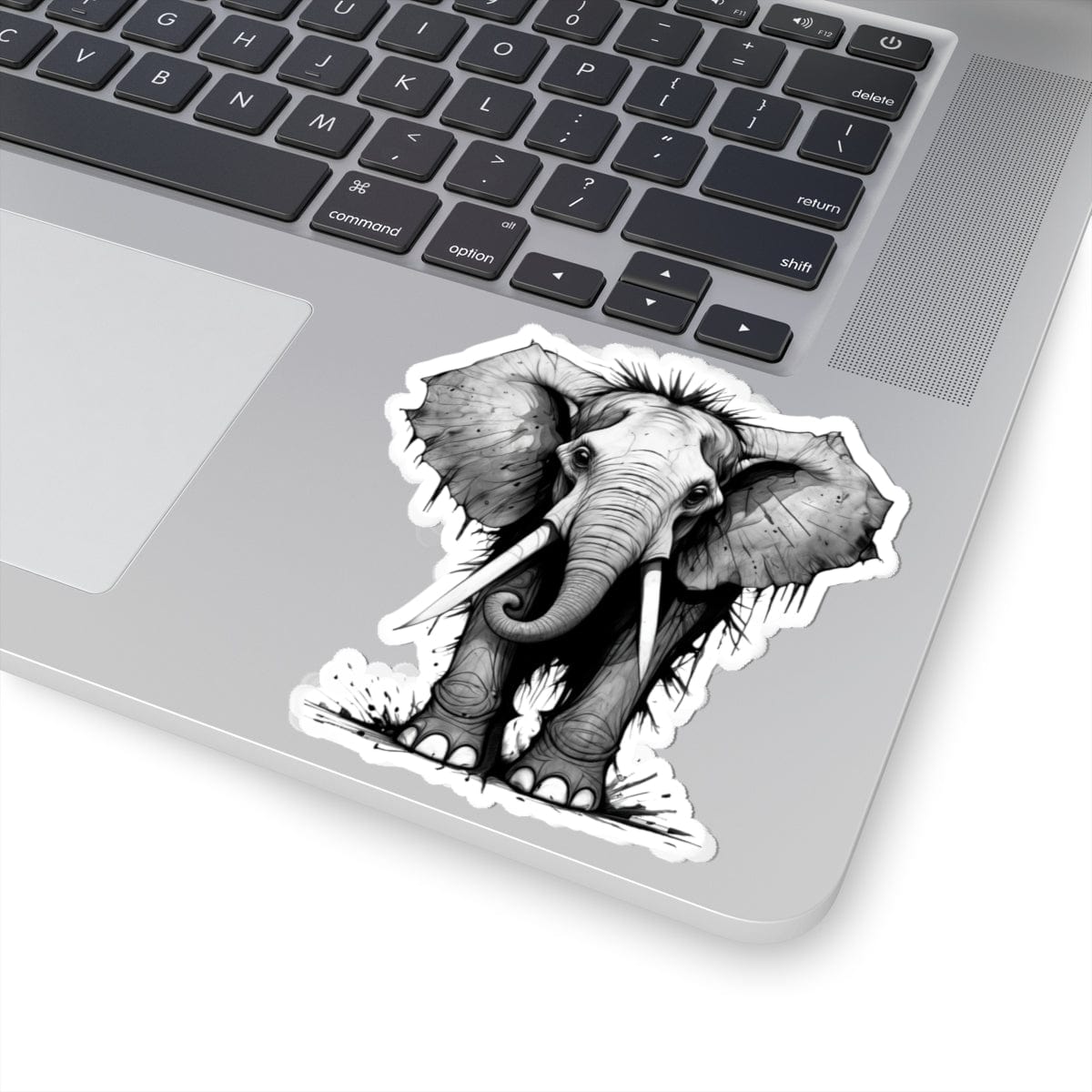 Printify Paper products 4" × 4" / White Elephant I'm Fine - Everything's Fine Kiss-Cut Stickers