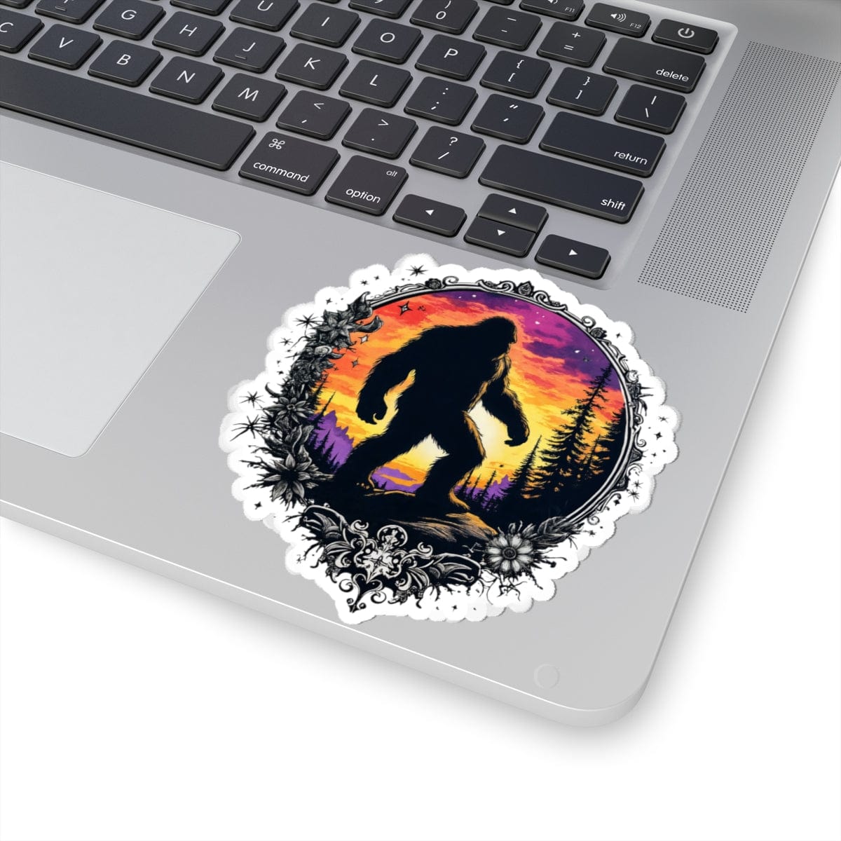 Printify Paper products 4" × 4" / White Follow the Legend - Bigfoot & Legends Kiss-Cut Stickers