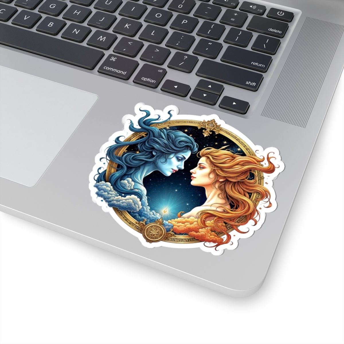 Printify Paper products 4" × 4" / White Gemini - Zodiac Astrology Kiss-Cut Stickers