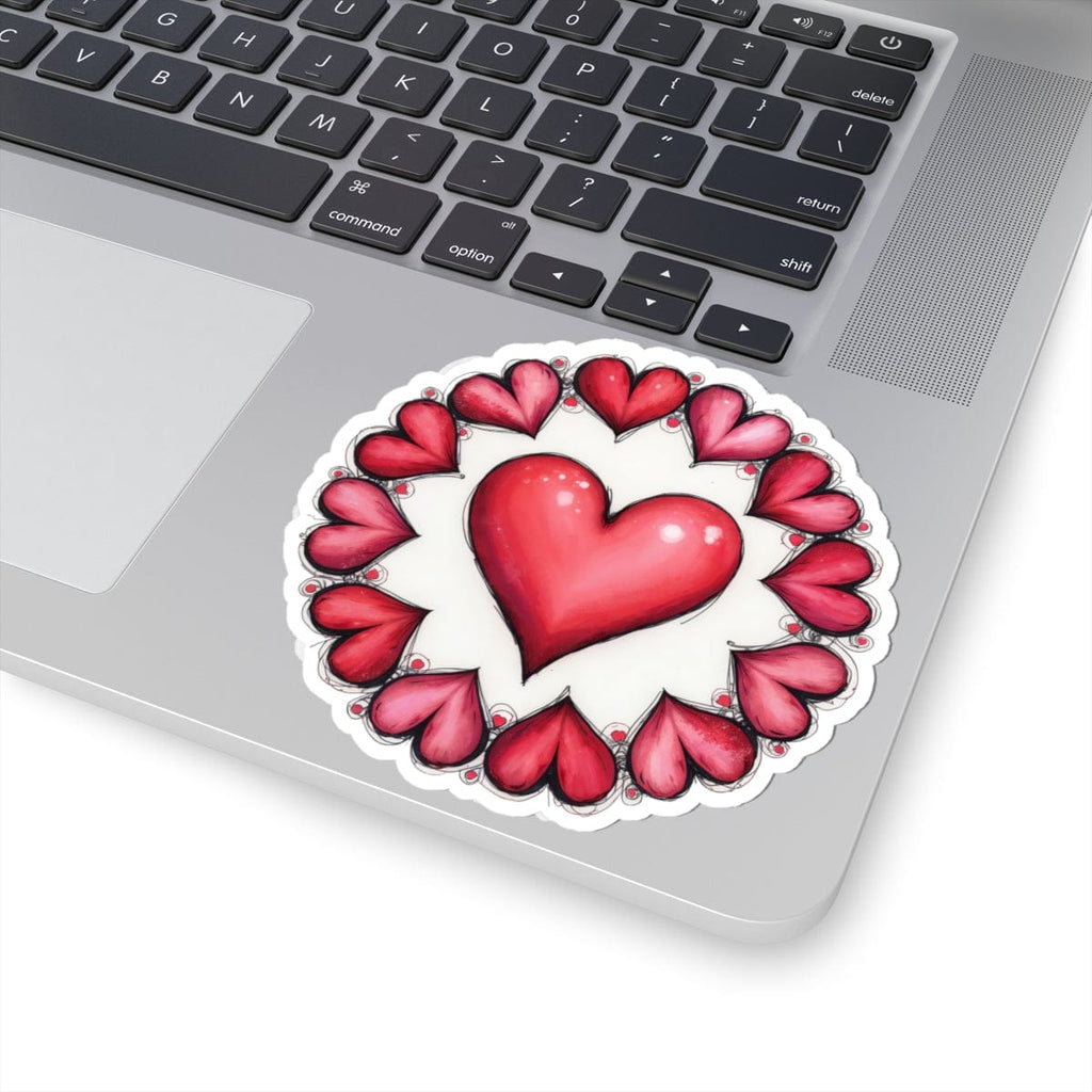 Printify Paper products 4" × 4" / White Heart’s Desire - Love & Romance Kiss-Cut Stickers