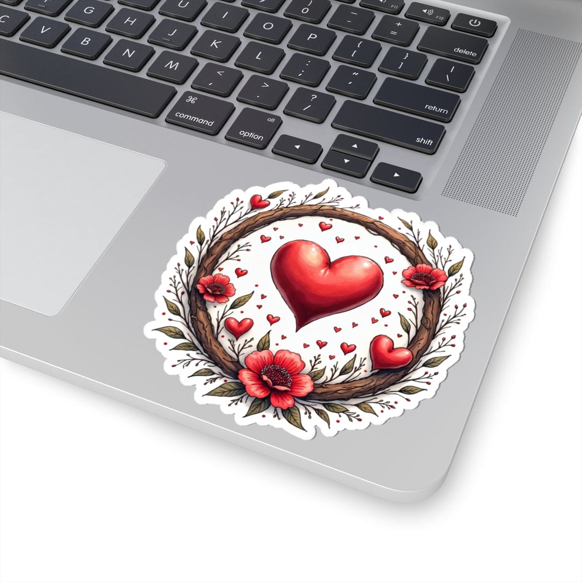 Printify Paper products 4" × 4" / White Heartbeat Harmony - Love & Romance Kiss-Cut Stickers