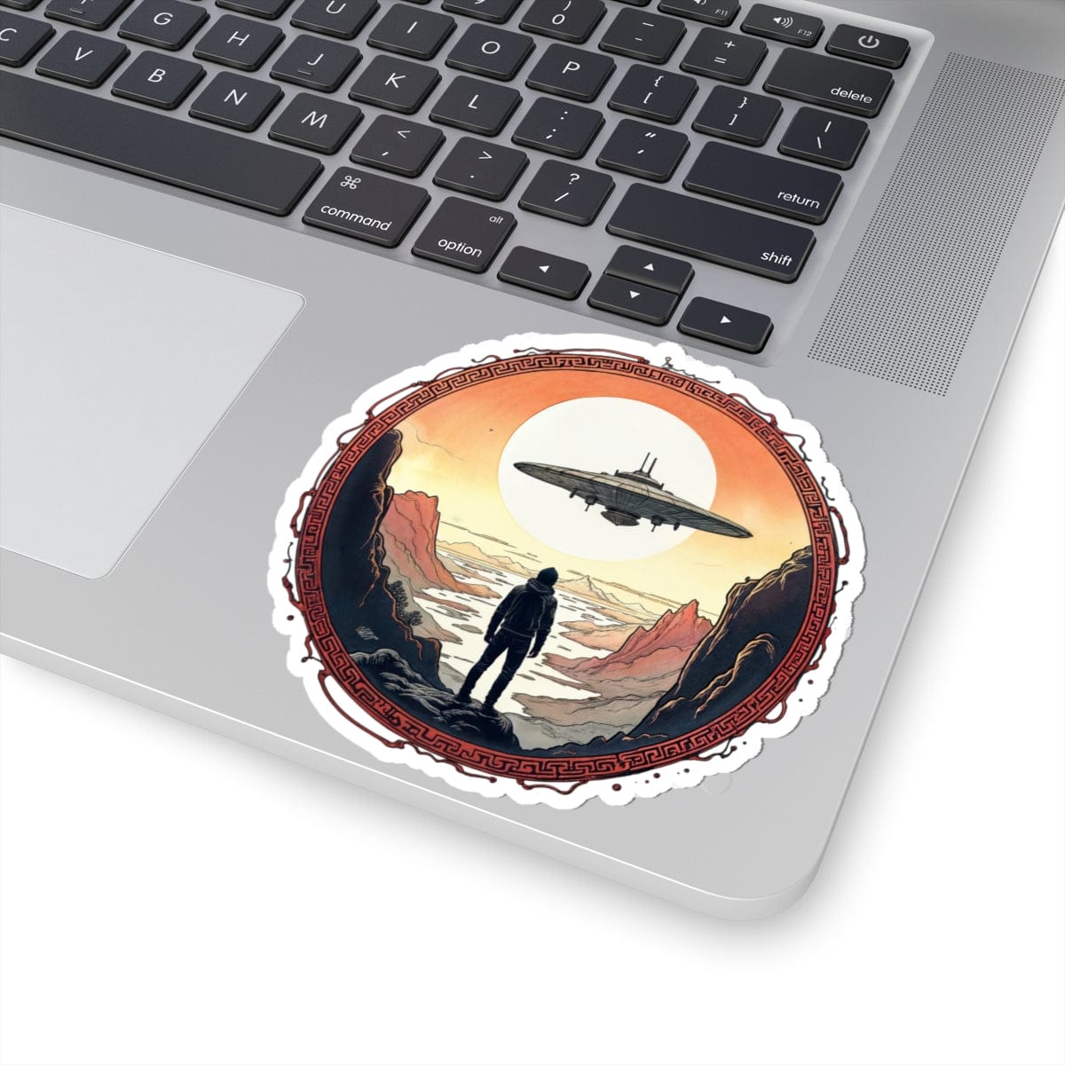 Printify Paper products 4" × 4" / White I Believe in UFOs - UFO & Cosmic Kiss-Cut Stickers