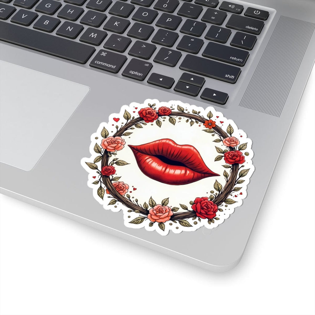 Printify Paper products 4" × 4" / White Kiss Me - Love & Romance Kiss-Cut Stickers