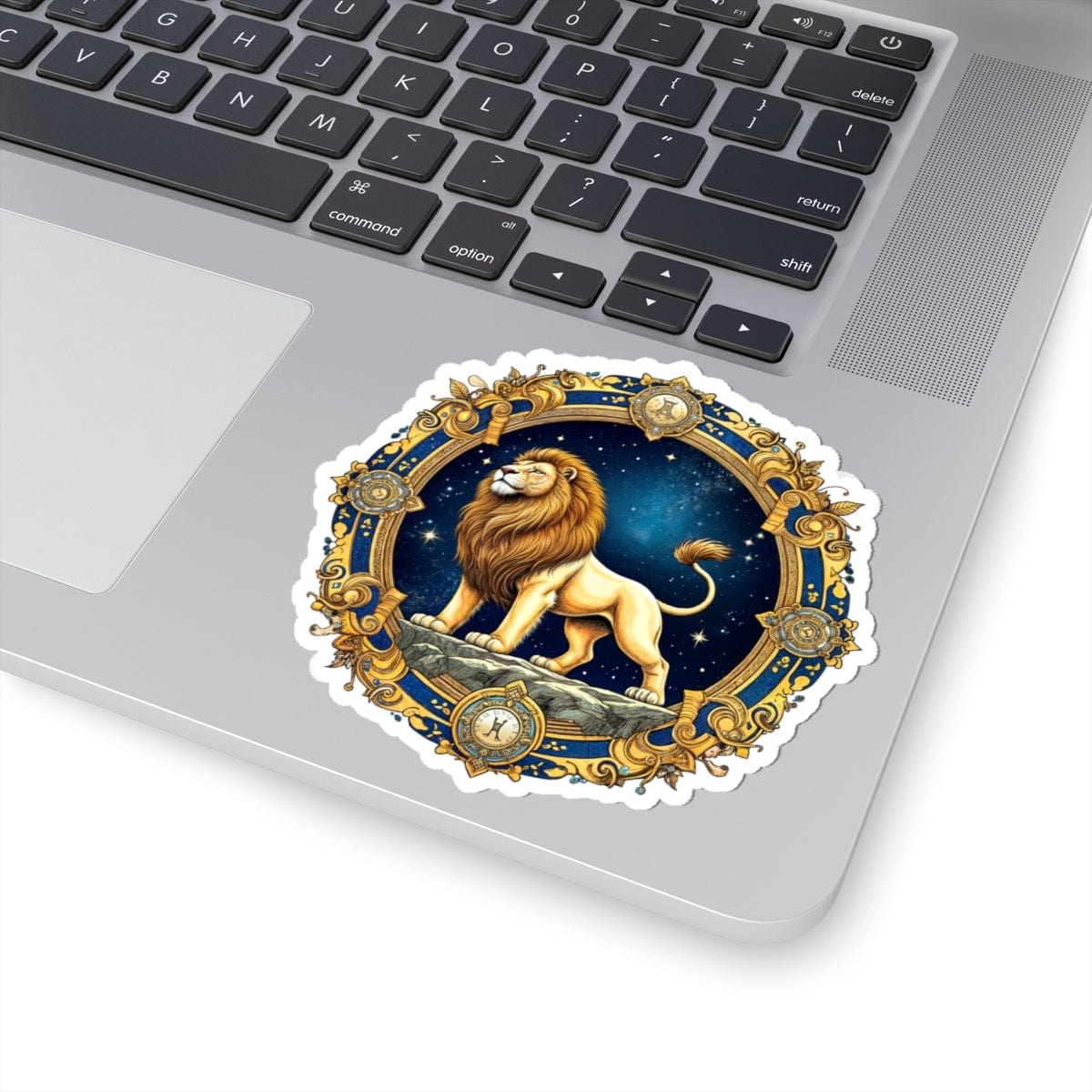 Printify Paper products 4" × 4" / White Leo - Zodiac Astrology Kiss-Cut Stickers