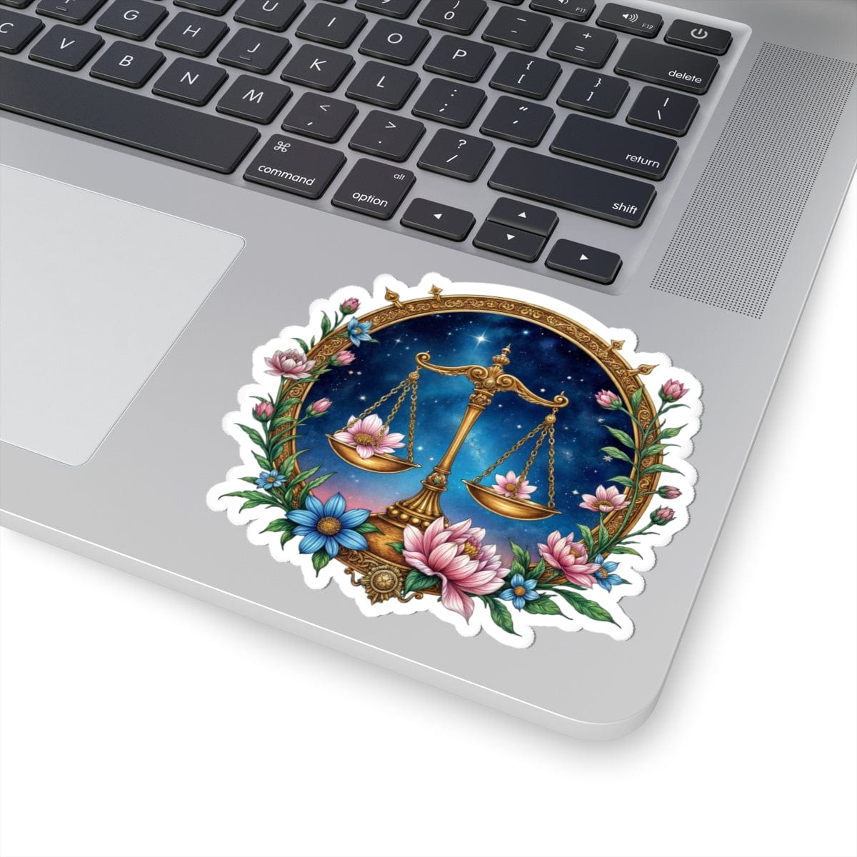 Printify Paper products 4" × 4" / White Libra - Zodiac Astrology Kiss-Cut Stickers