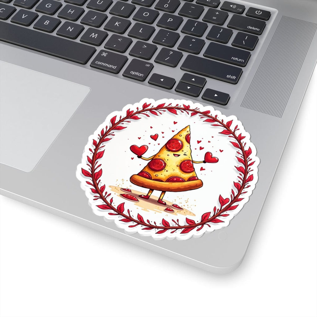 Printify Paper products 4" × 4" / White Love at First Bite - Love & Fun Kiss-Cut Stickers