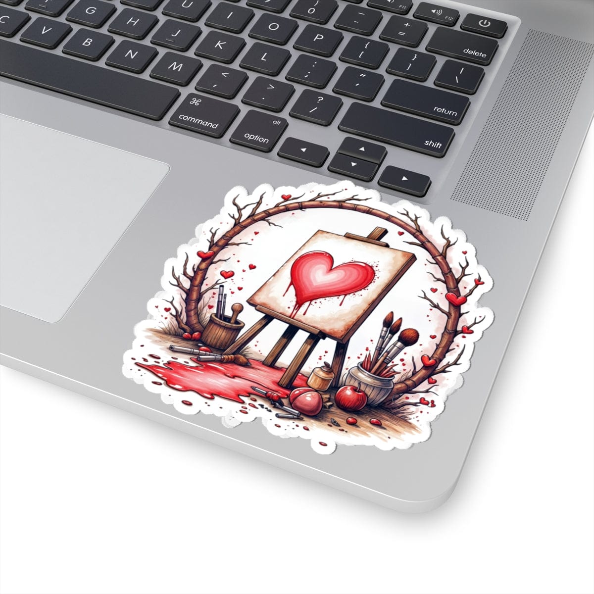 Printify Paper products 4" × 4" / White My Masterpiece - Love & Fun Kiss-Cut Stickers