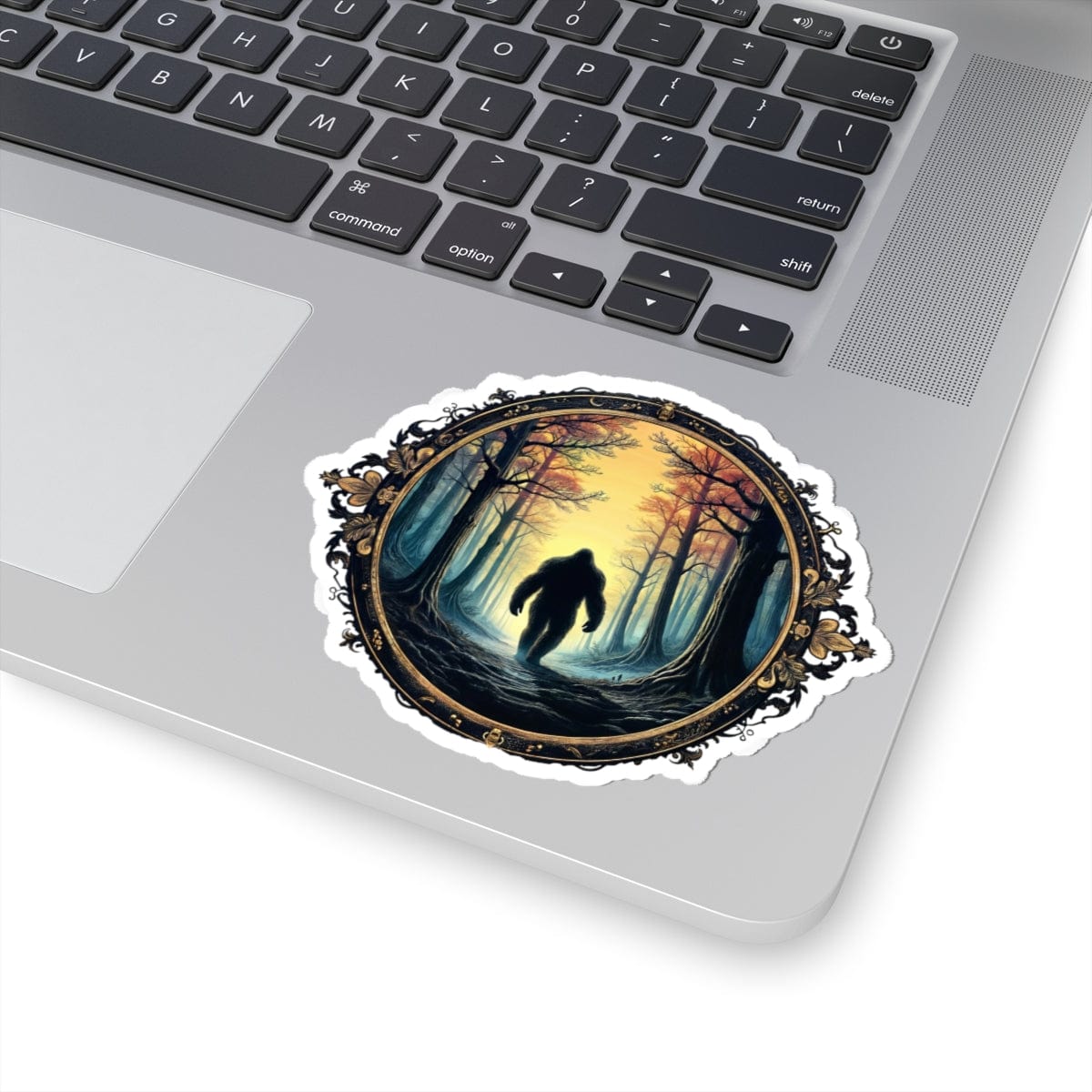 Printify Paper products 4" × 4" / White Mystery of the Forest - Bigfoot & Legends Kiss-Cut Stickers