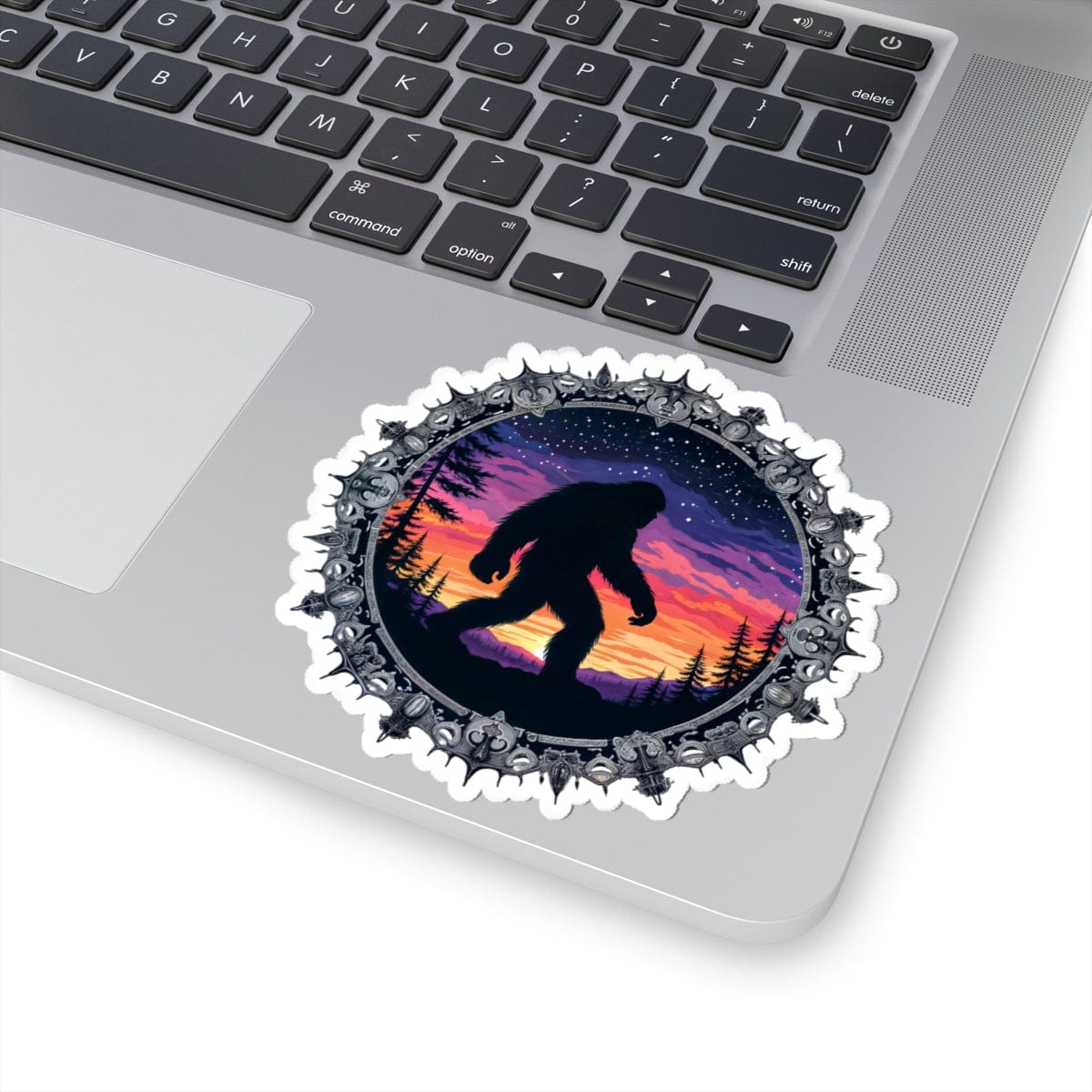 Printify Paper products 4" × 4" / White Mythical & Mysterious - Bigfoot & Legends Kiss-Cut Stickers