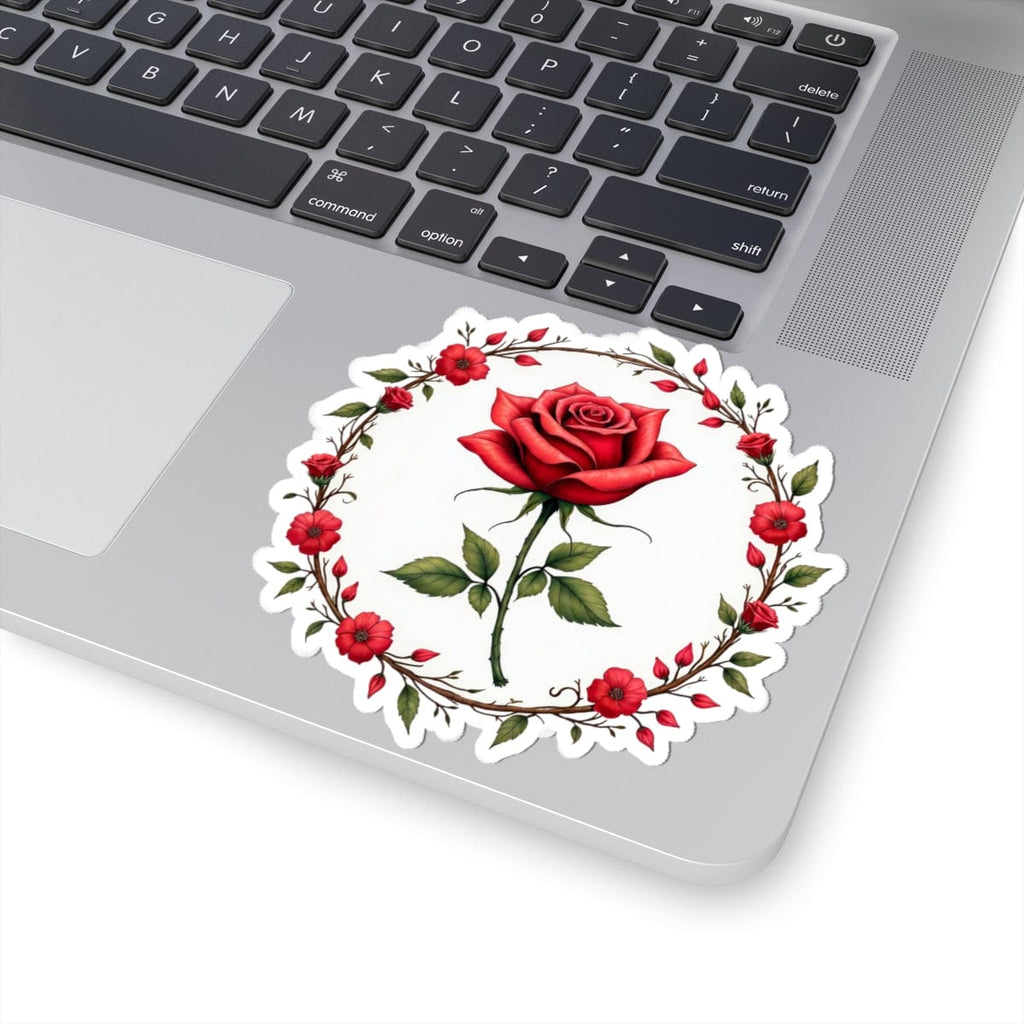 Printify Paper products 4" × 4" / White Petal Passion - Love & Romance Kiss-Cut Stickers