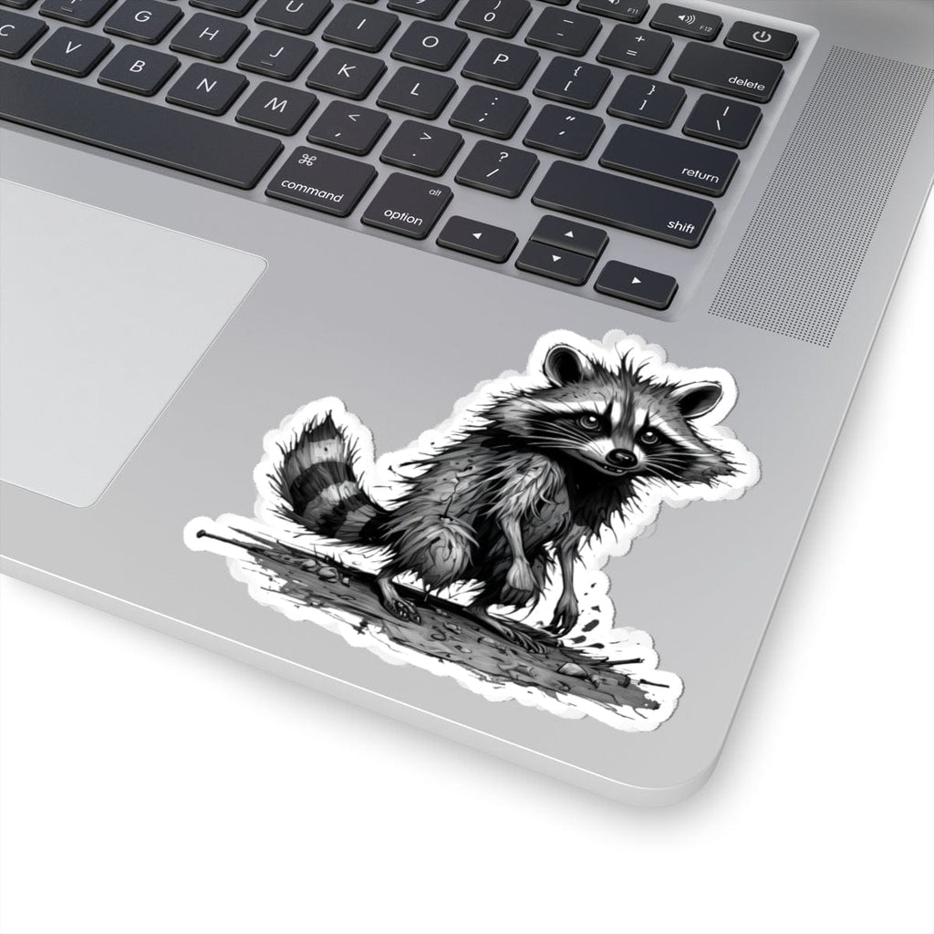Printify Paper products 4" × 4" / White Raccoon I'm Fine - Everything's Fine Kiss-Cut Stickers