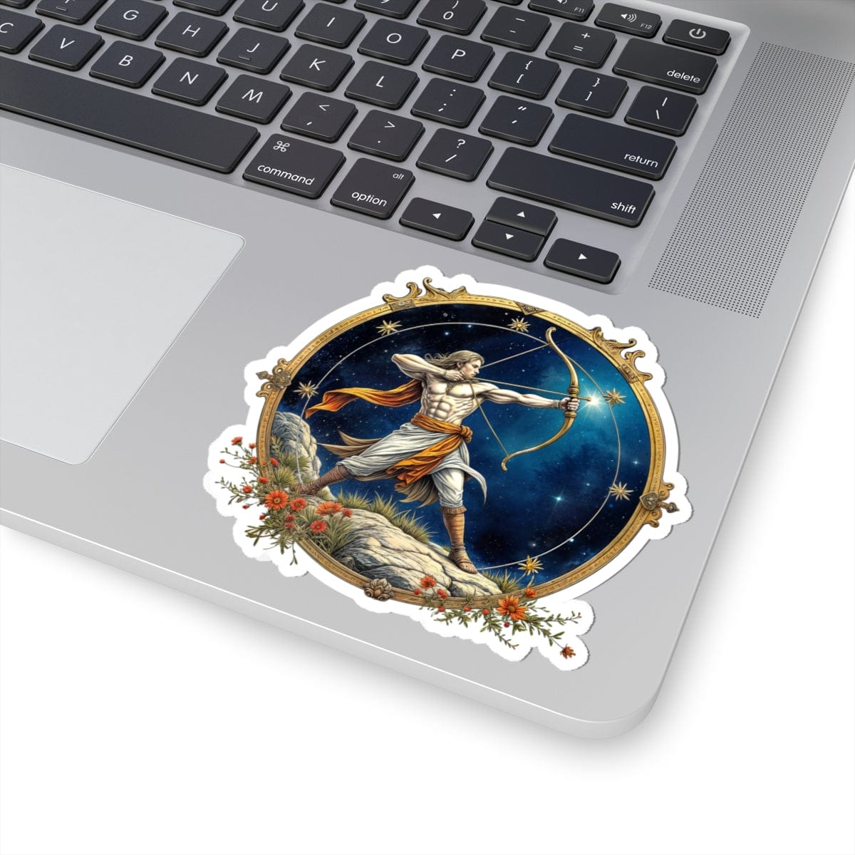 Printify Paper products 4" × 4" / White Sagittarius - Zodiac Astrology Kiss-Cut Stickers