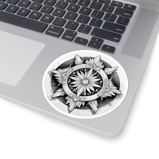 Printify Paper products 4" × 4" / White Selenite - Crystals & Gemstones Kiss-Cut Stickers