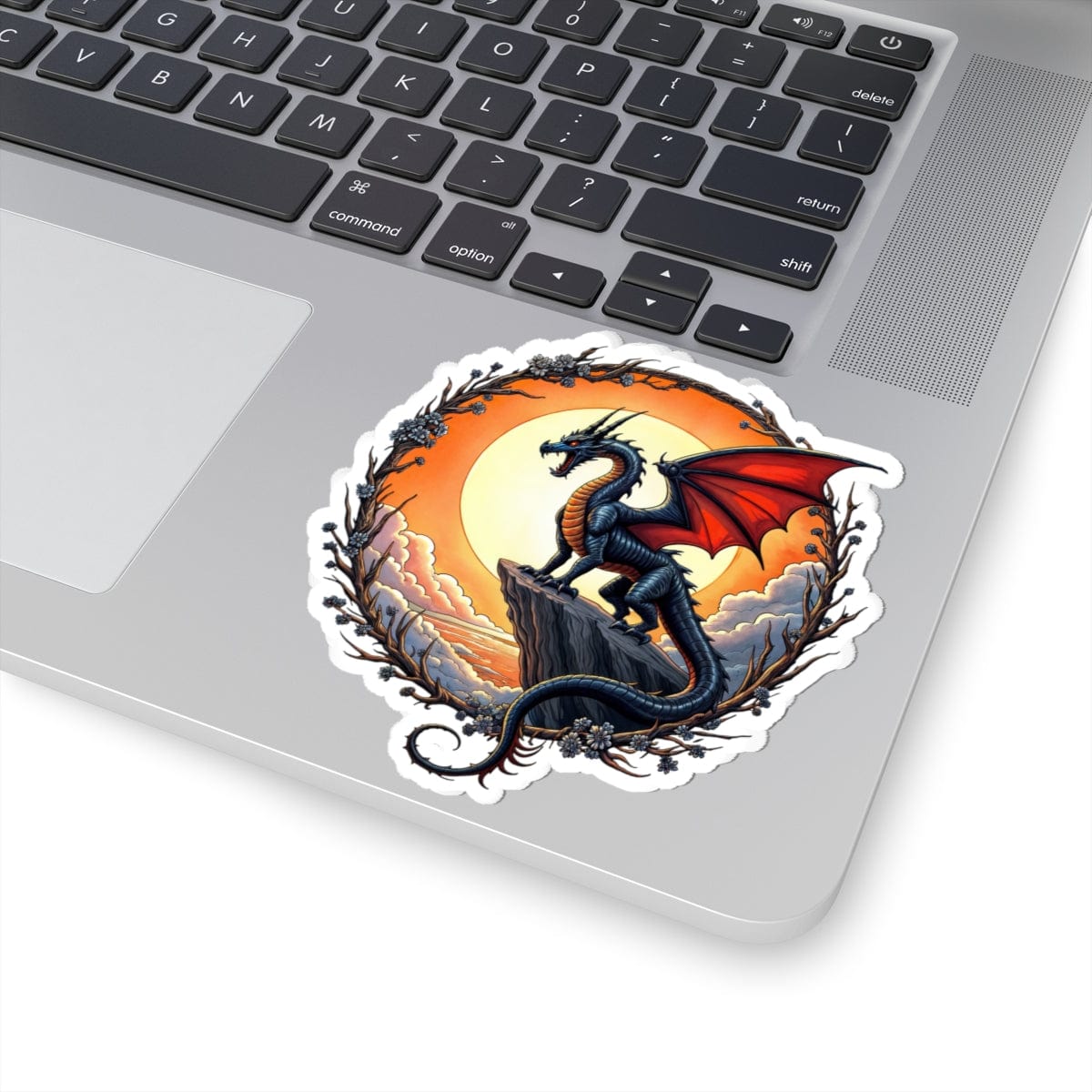 Printify Paper products 4" × 4" / White Shadowwing - Dragons & Magic Kiss-Cut Stickers