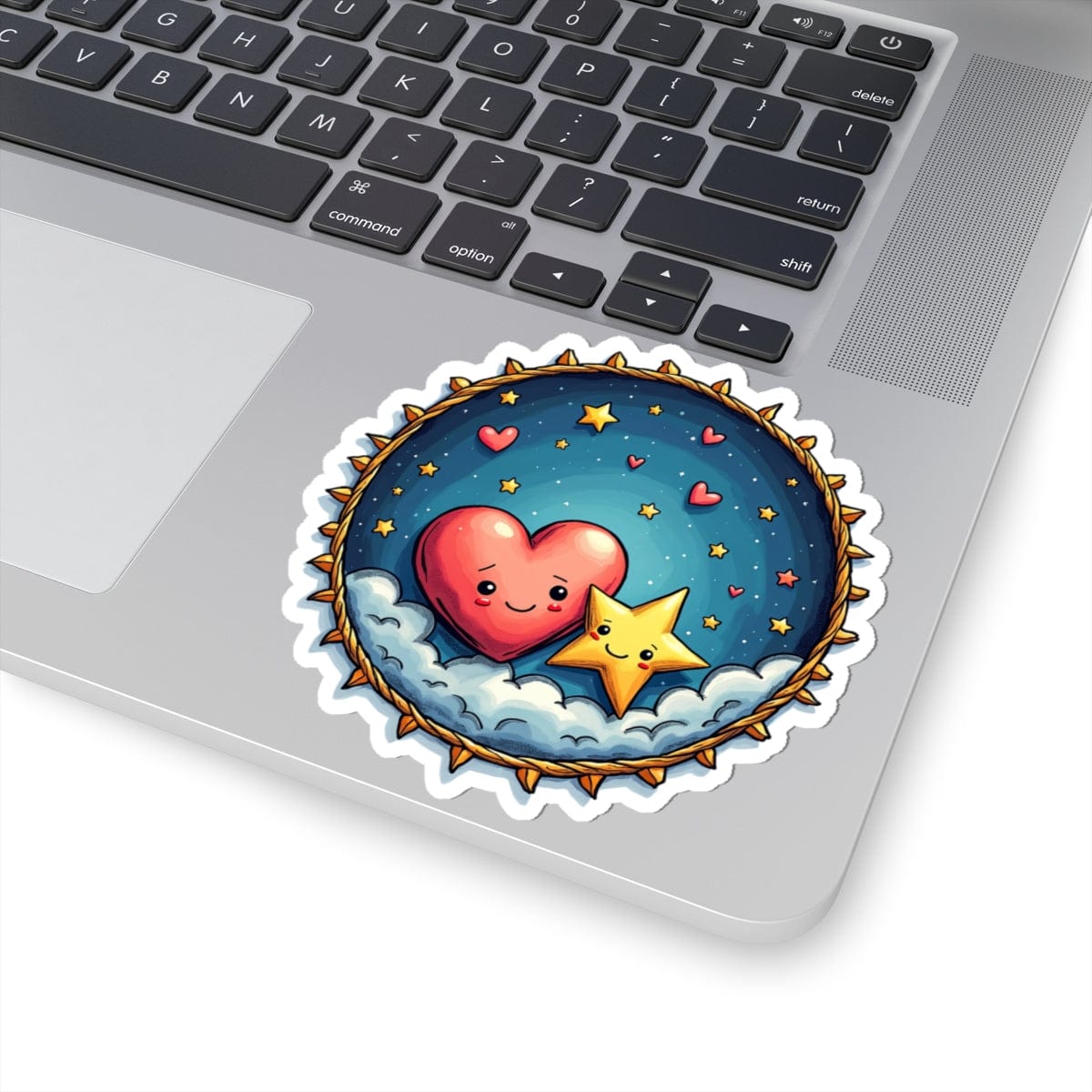 Printify Paper products 4" × 4" / White Sparks of Love - Love & Fun Kiss-Cut Stickers