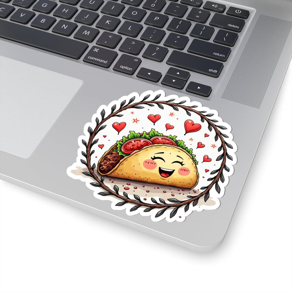 Printify Paper products 4" × 4" / White Taco 'Bout Love - Love & Fun Kiss-Cut Stickers