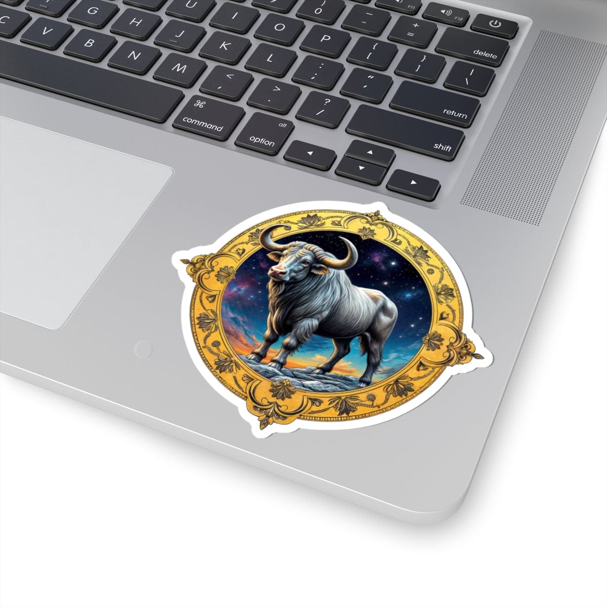 Printify Paper products 4" × 4" / White Taurus - Zodiac Astrology Kiss-Cut Stickers