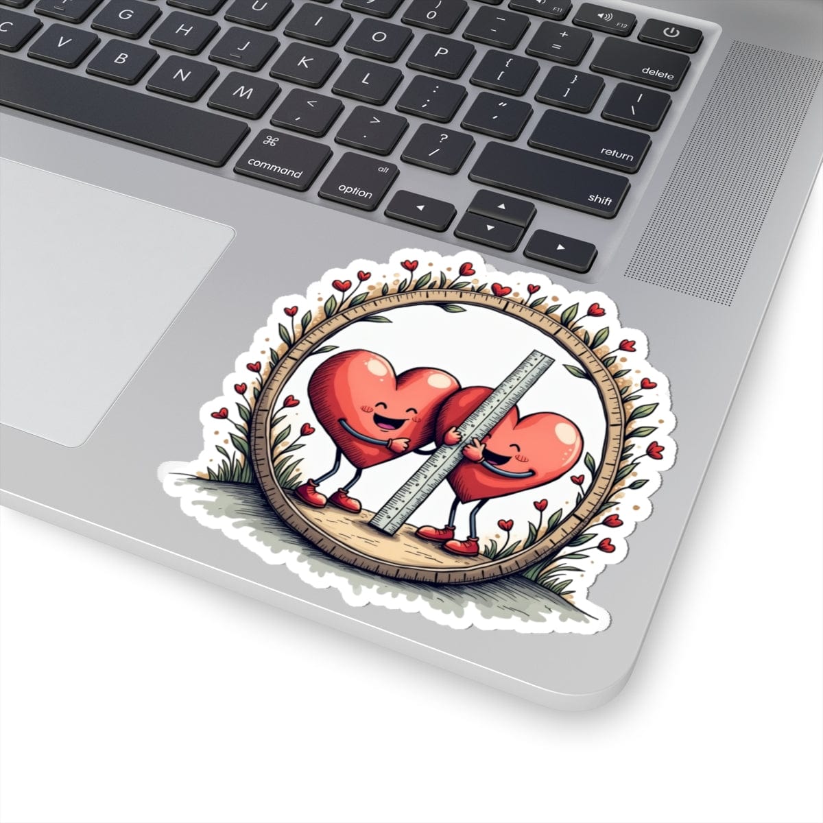 Printify Paper products 4" × 4" / White The Sum of Our Hearts - Love & Fun Kiss-Cut Stickers