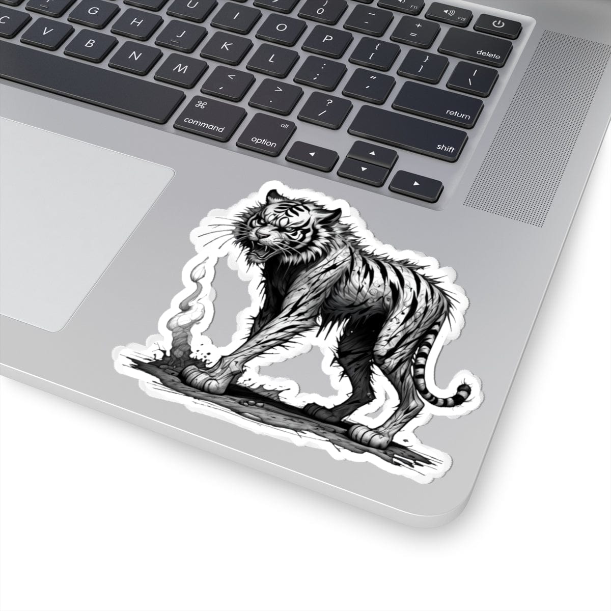 Printify Paper products 4" × 4" / White Tiger I'm Fine - Everything's Fine Kiss-Cut Stickers