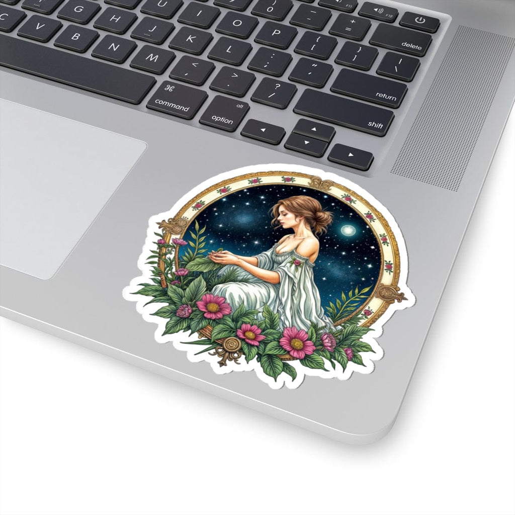 Printify Paper products 4" × 4" / White Virgo - Zodiac Astrology Kiss-Cut Stickers