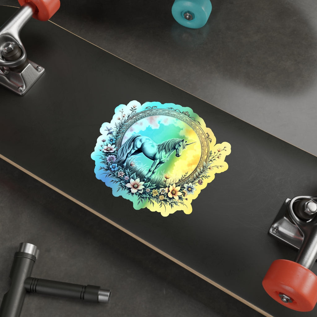 Printify Paper products 6" × 6" / Die-Cut / Holographic Balance Unicorn - Holographic Die-Cut Sticker