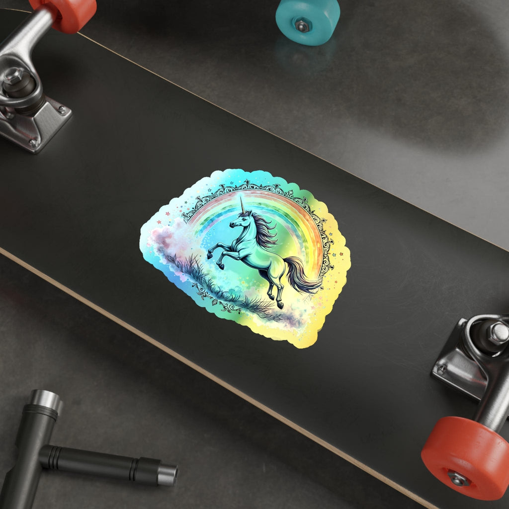 Printify Paper products 6" × 6" / Die-Cut / Holographic Creativity Unicorn - Holographic Die-Cut Sticker