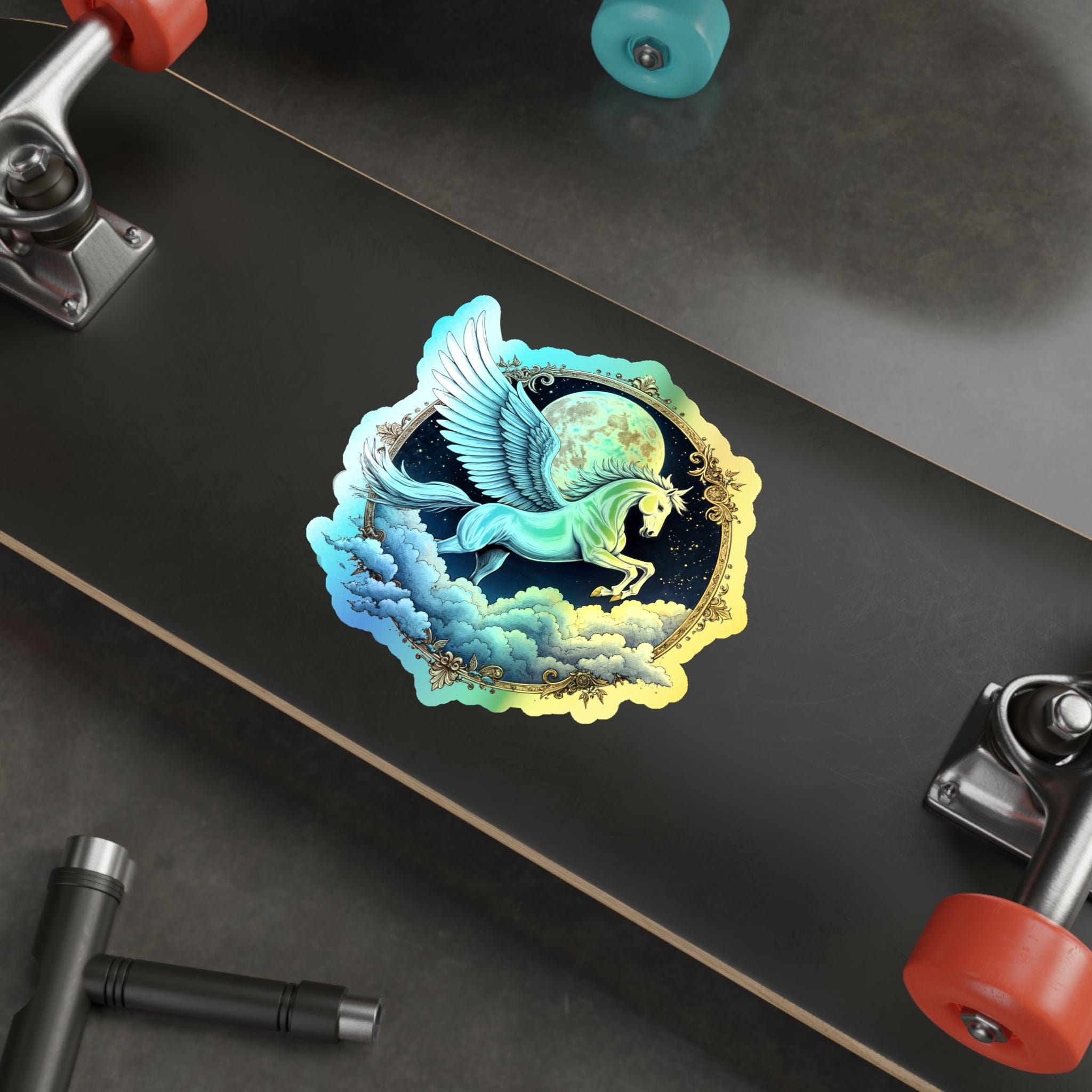 Printify Paper products 6" × 6" / Die-Cut / Holographic Intuition Pegasus - Holographic Die-Cut Sticker