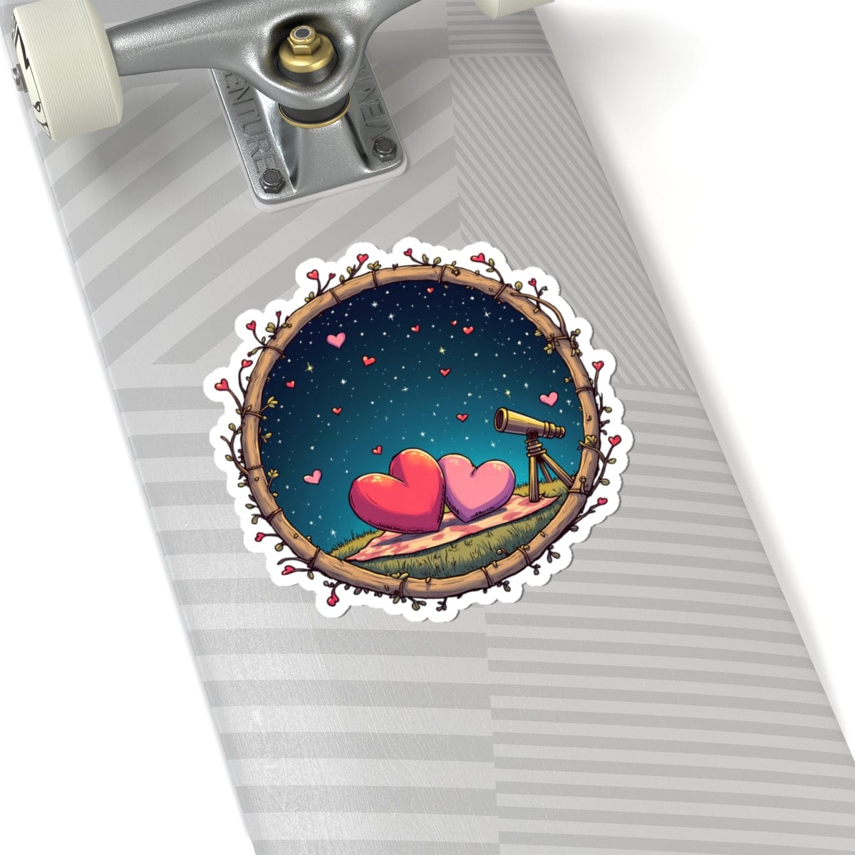 Printify Paper products 6" × 6" / White Astrological Love - Love & Fun Kiss-Cut Stickers