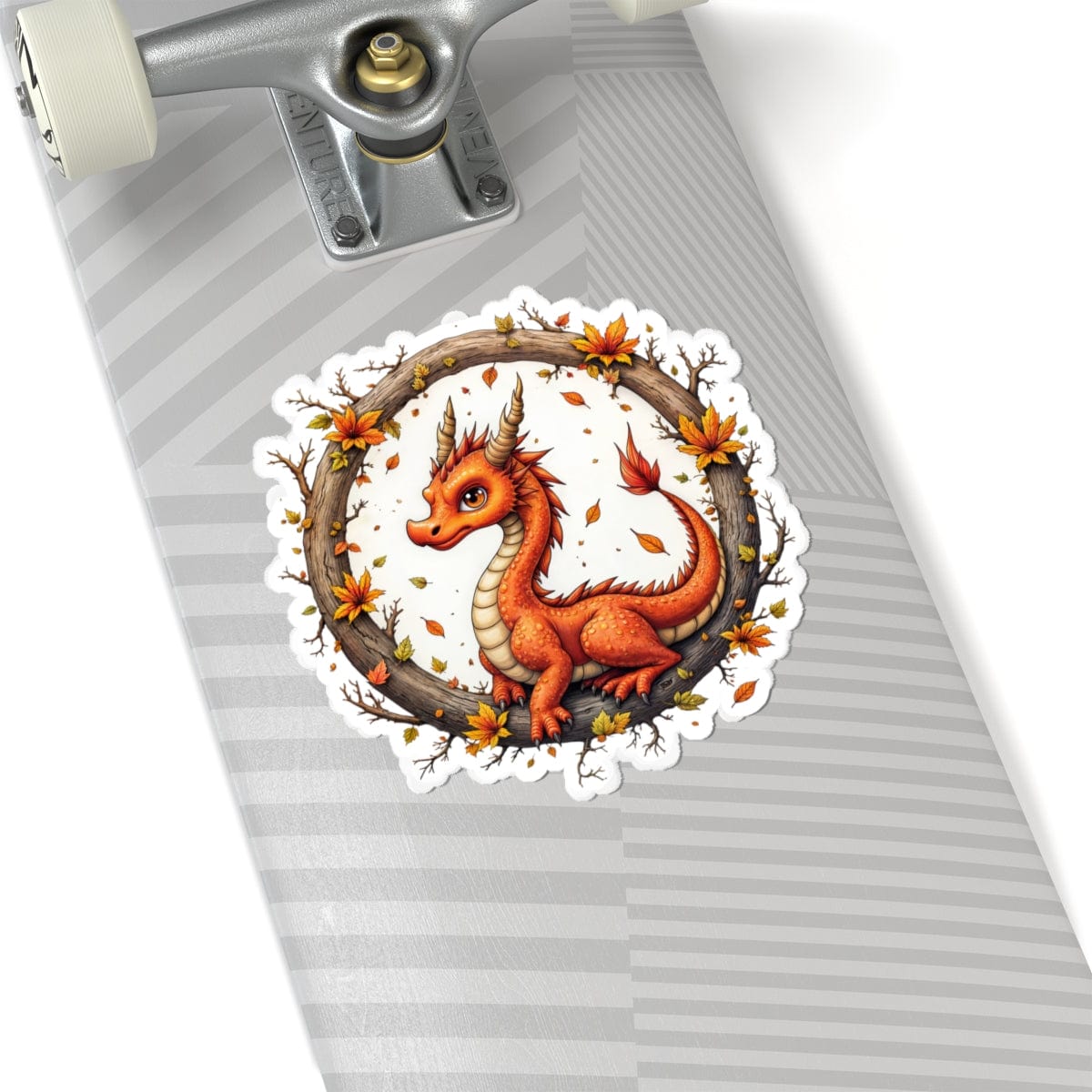 Printify Paper products 6" × 6" / White Autumnfire - Dragons & Magic Kiss-Cut Stickers