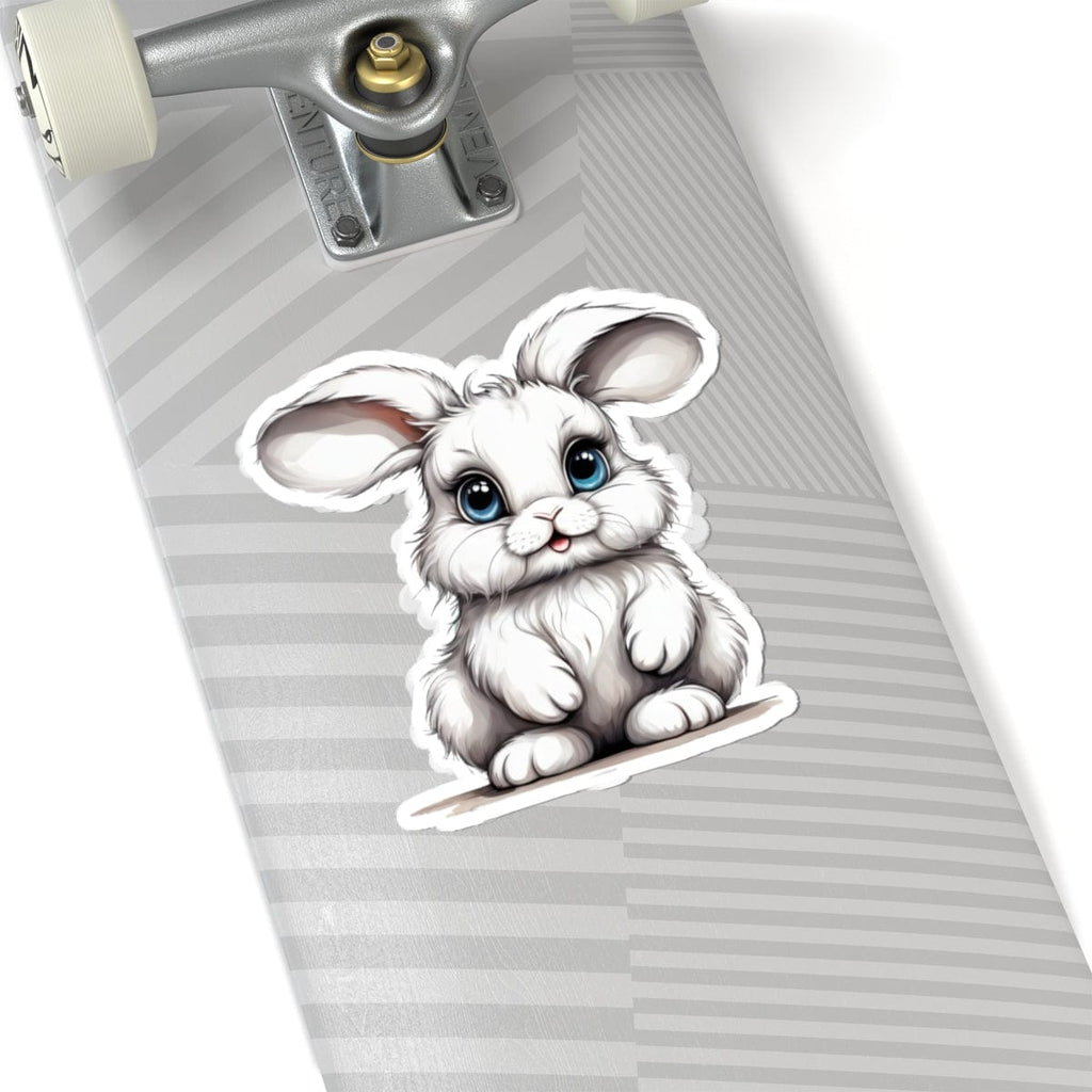 Printify Paper products 6" × 6" / White Baby Bunny - Hyper Cute Kiss-Cut Stickers