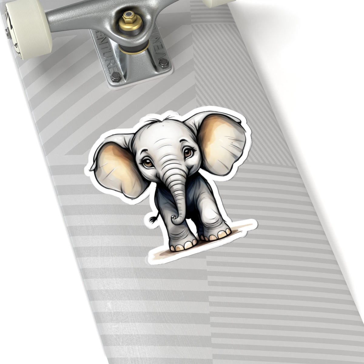 Printify Paper products 6" × 6" / White Baby Elephant - Hyper Cute Kiss-Cut Stickers
