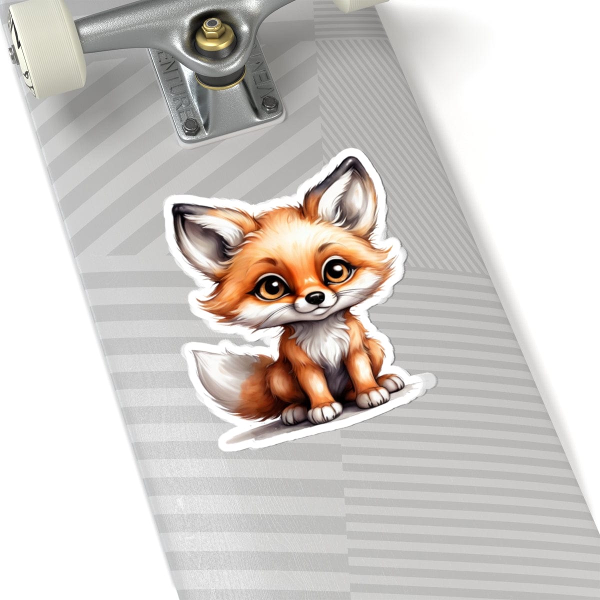 Printify Paper products 6" × 6" / White Baby Fox - Hyper Cute Kiss-Cut Stickers