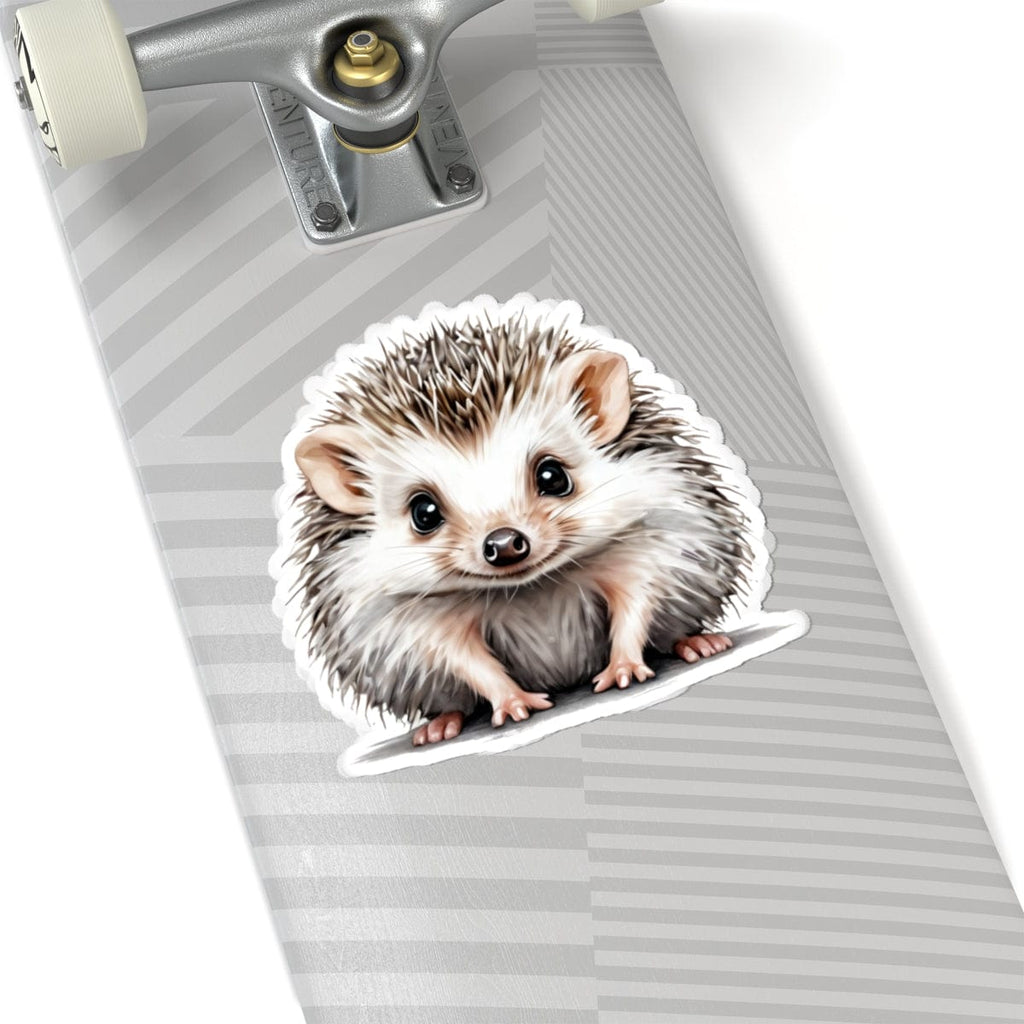 Printify Paper products 6" × 6" / White Baby Hedgehog - Hyper Cute Kiss-Cut Stickers