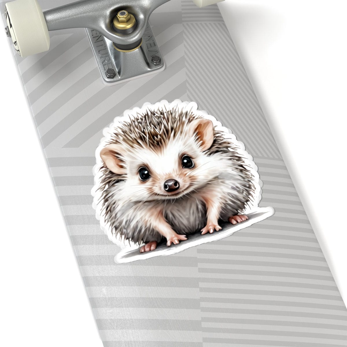 Printify Paper products 6" × 6" / White Baby Hedgehog - Hyper Cute Kiss-Cut Stickers